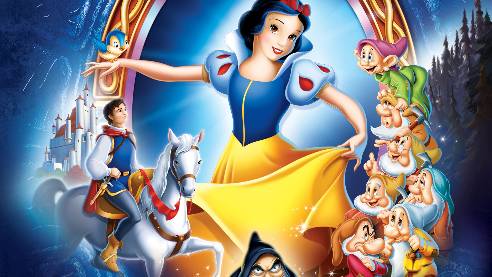 Mujer en Vestido Amarillo Ilustración. Wallpaper in 1920x1080 Resolution