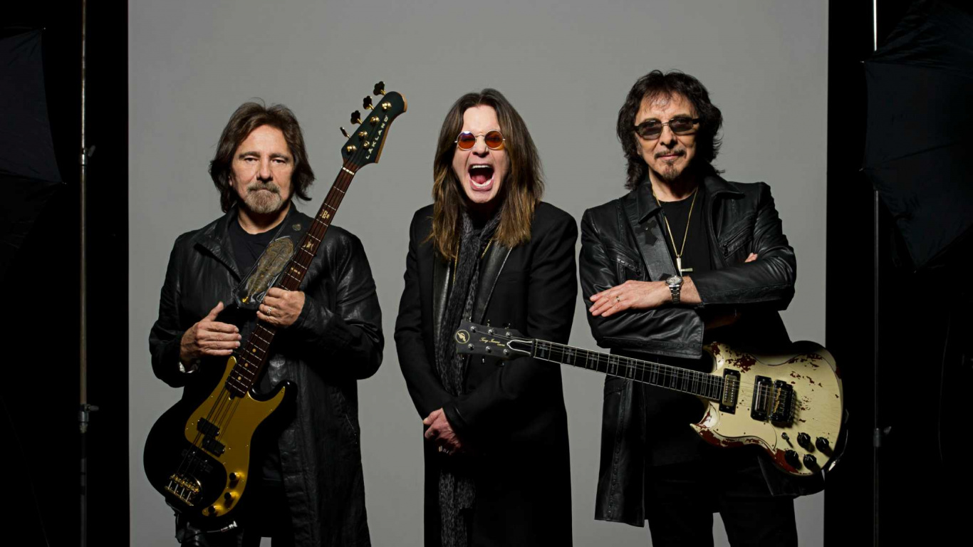 Ozzy Osbourne, Tony Iommi, Geezer Butler, Black Sabbath, Musician. Wallpaper in 1366x768 Resolution