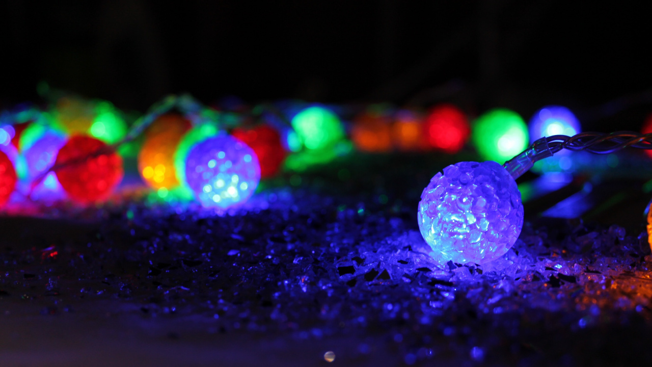 New Year, Night, Light, Lighting, Water. Wallpaper in 1280x720 Resolution