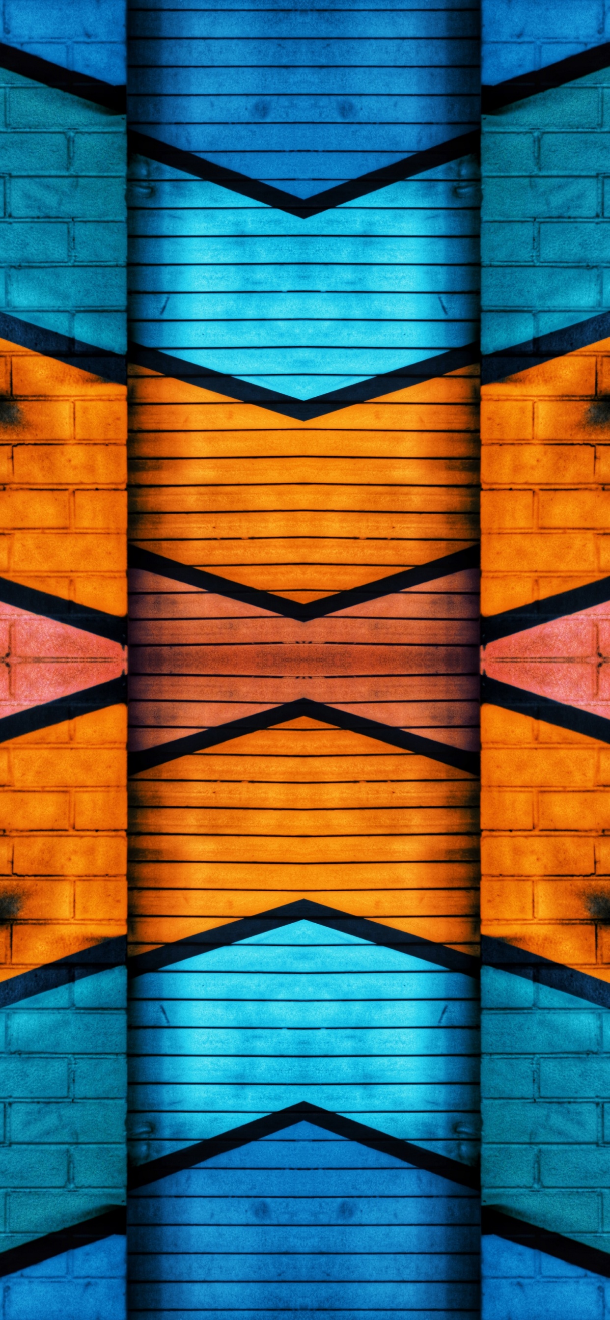 Pintura Abstracta Azul y Amarilla. Wallpaper in 1242x2688 Resolution