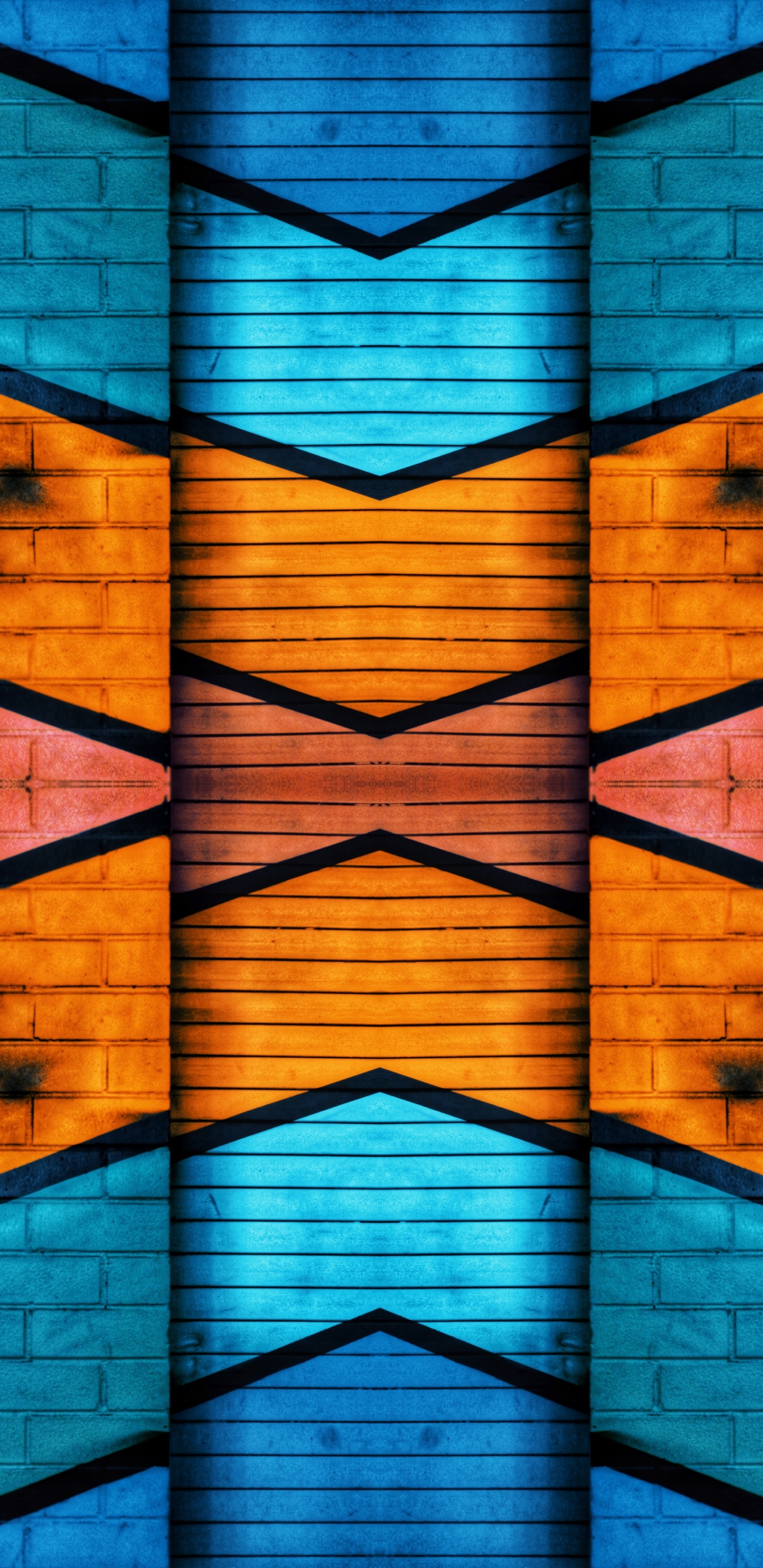 Peinture Abstraite Bleue et Jaune. Wallpaper in 1440x2960 Resolution