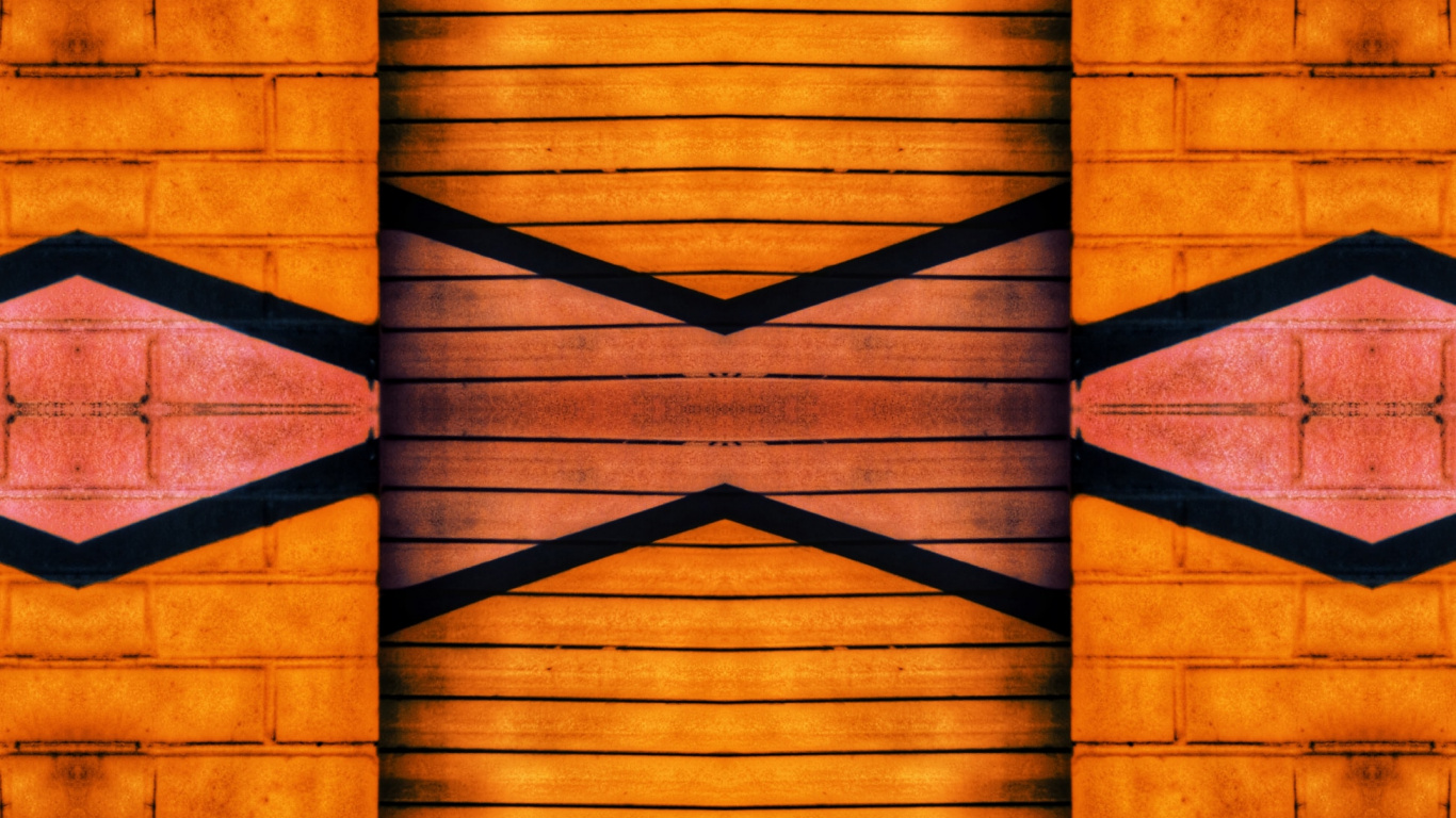 橙色, 对称, 色彩, 黄色的, 和阴影的色彩 壁纸 1366x768 允许