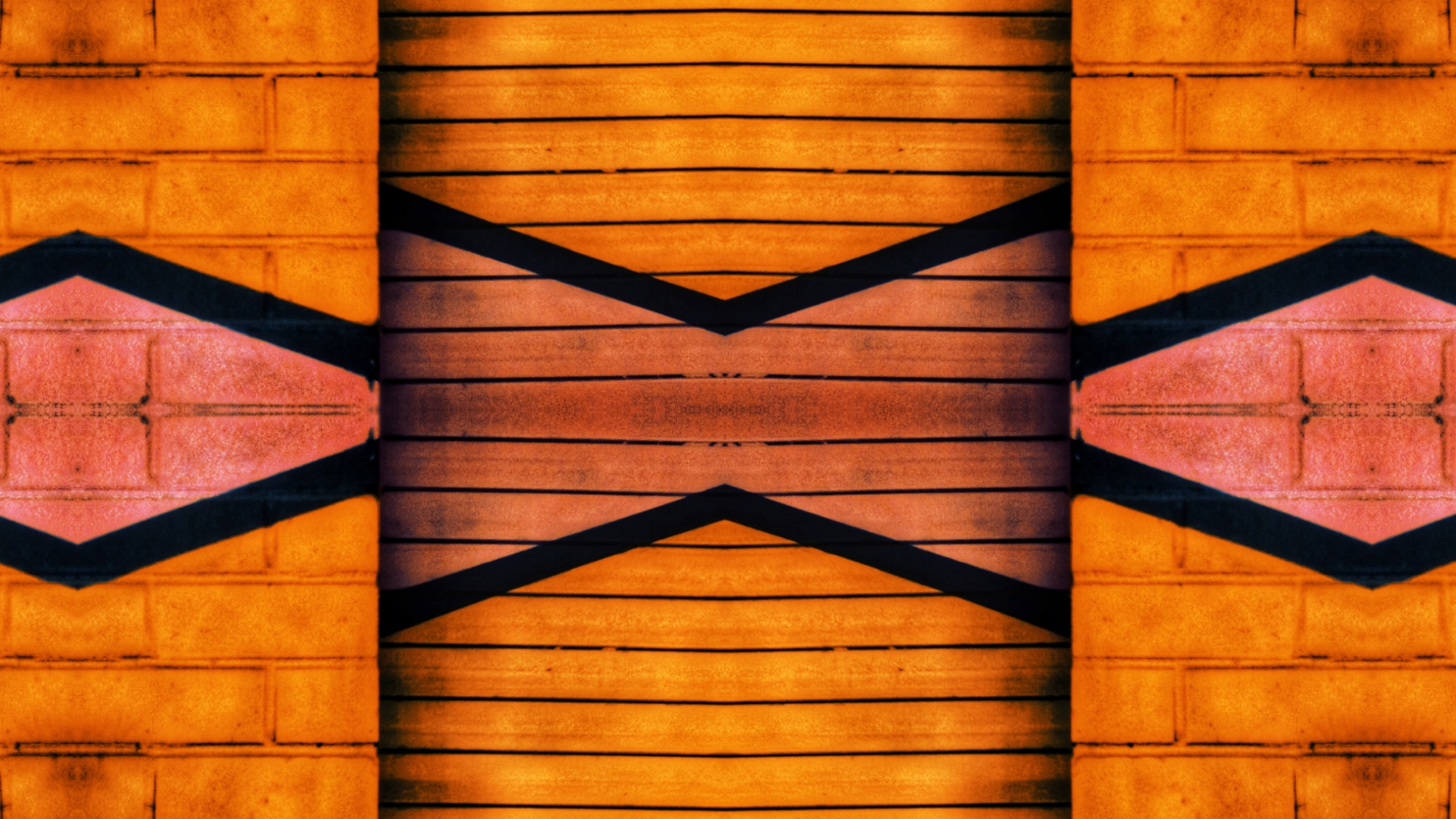 橙色, 对称, 色彩, 黄色的, 和阴影的色彩 壁纸 1920x1080 允许