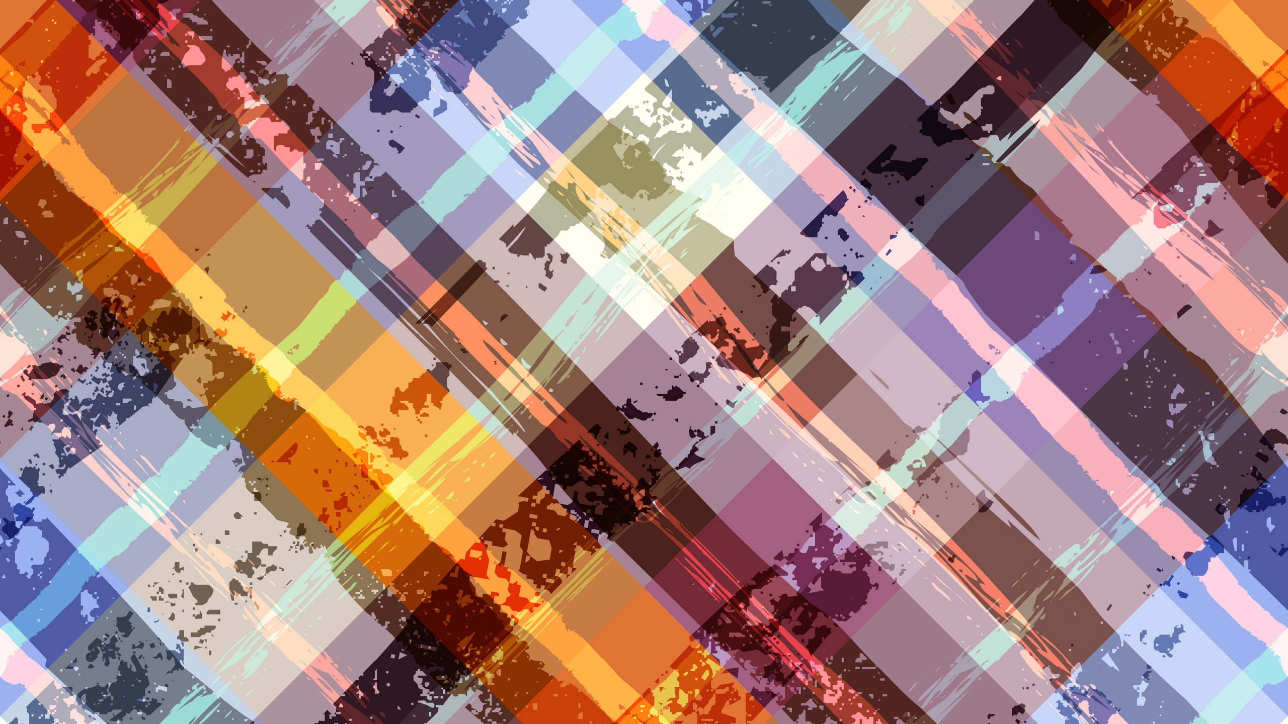 Rot Gelb Blau Und Weiß Abstrakte Malerei. Wallpaper in 2560x1440 Resolution