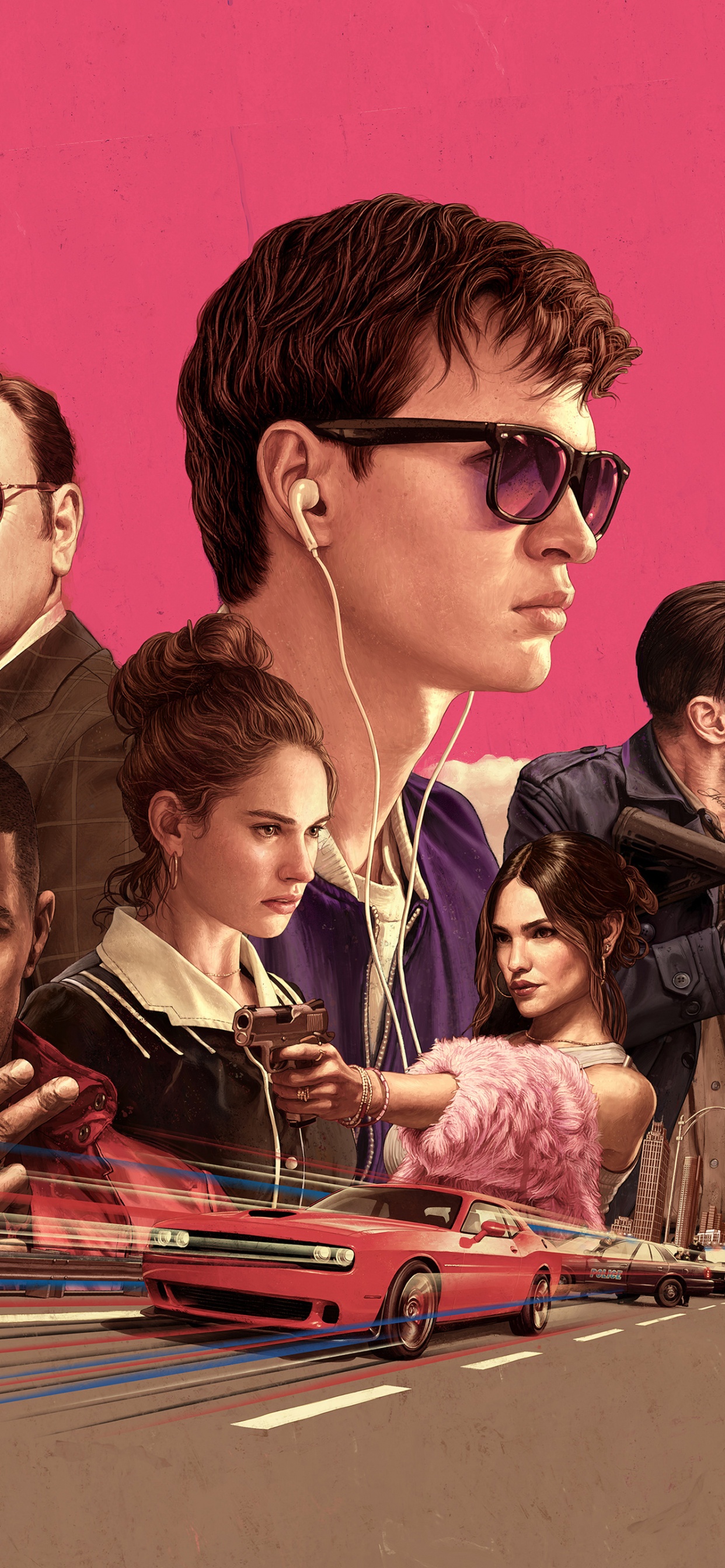 Homme à Lunettes à Monture Noire Tenant un Fusil Rouge et Noir. Wallpaper in 1242x2688 Resolution