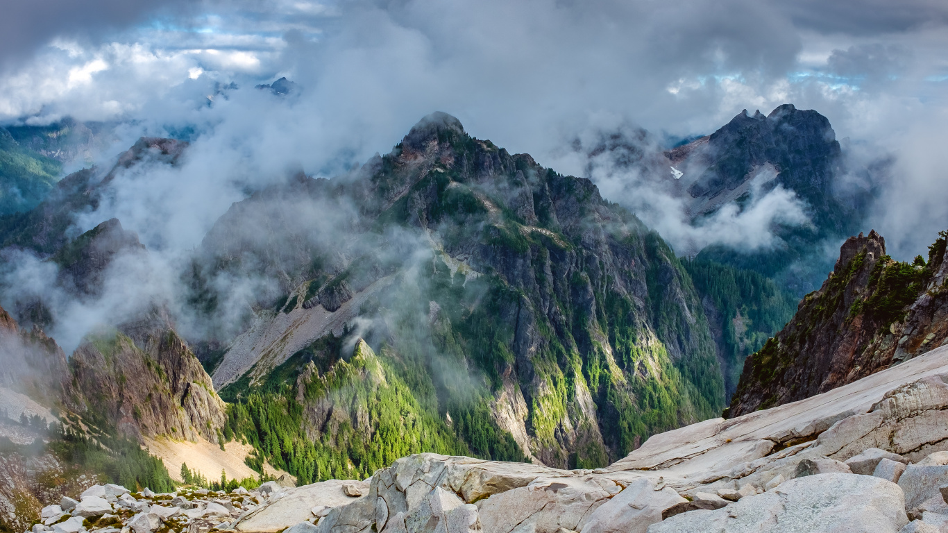 Les Reliefs Montagneux, Gamme de Montagne, Colline, Crête, Highland. Wallpaper in 1366x768 Resolution