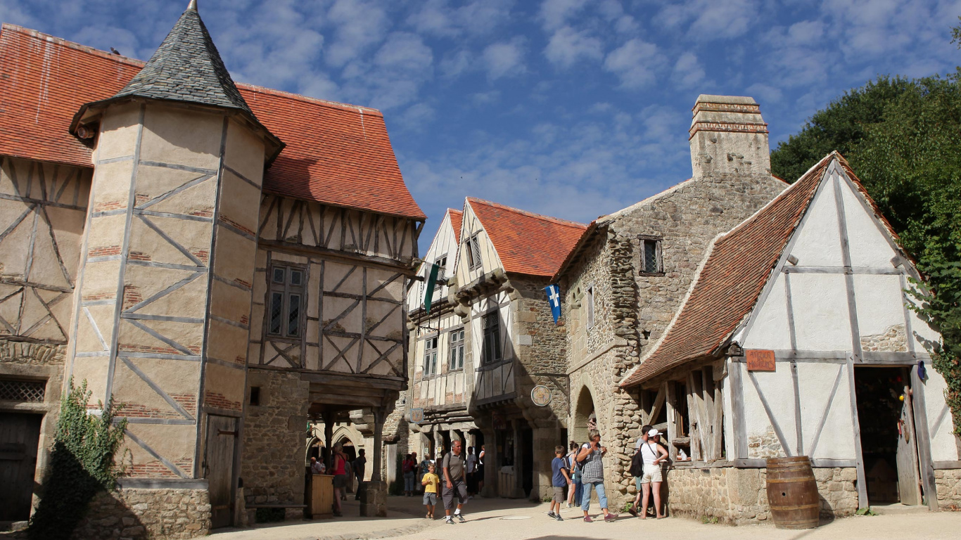 Puy du Fou, La Cit Mdivale, Puy, Amusement Park, Park. Wallpaper in 1366x768 Resolution