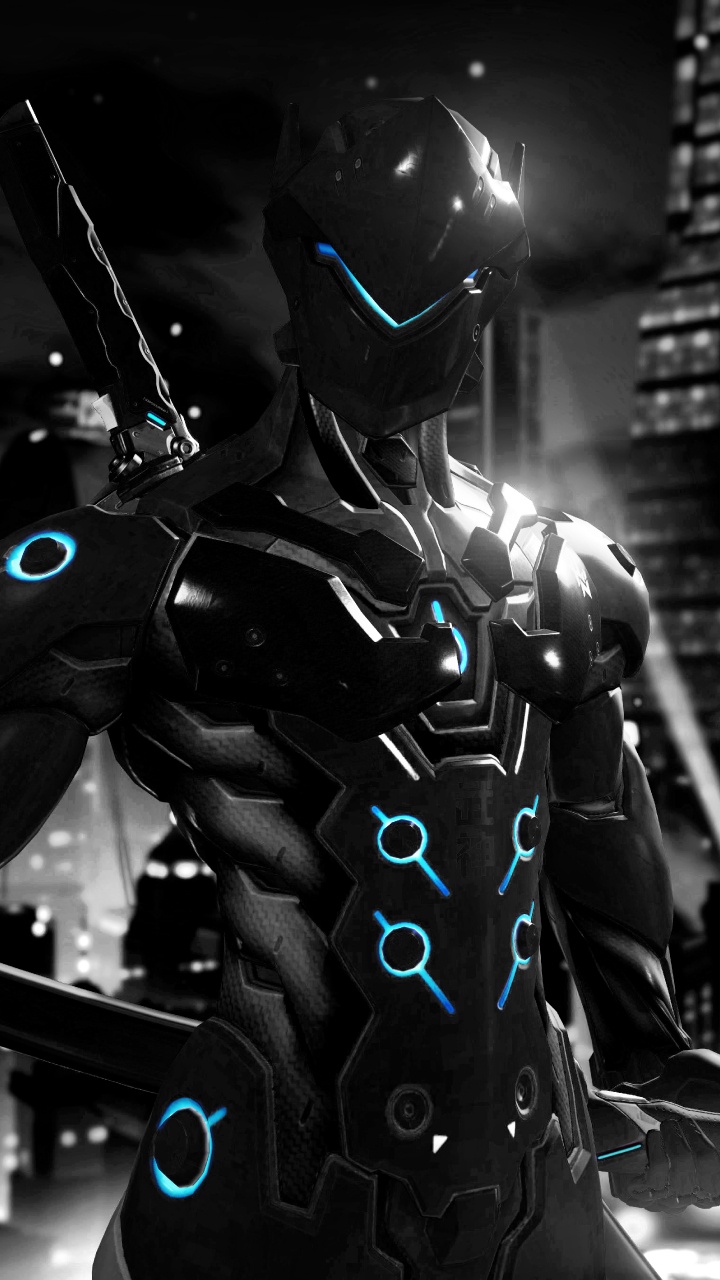 Supervisión, Genji, Misericordia, Urbe, Composición Digital. Wallpaper in 720x1280 Resolution