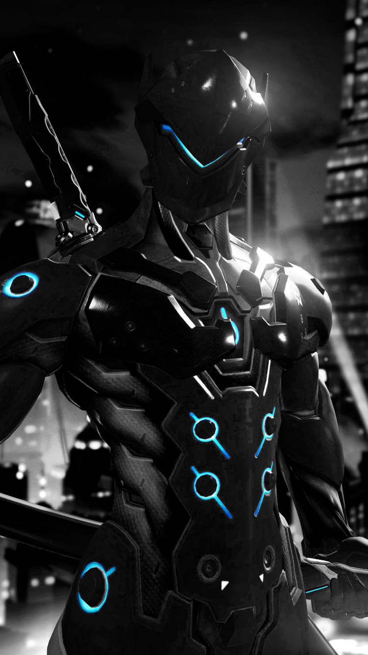 Supervisión, Genji, Misericordia, Urbe, Composición Digital. Wallpaper in 750x1334 Resolution