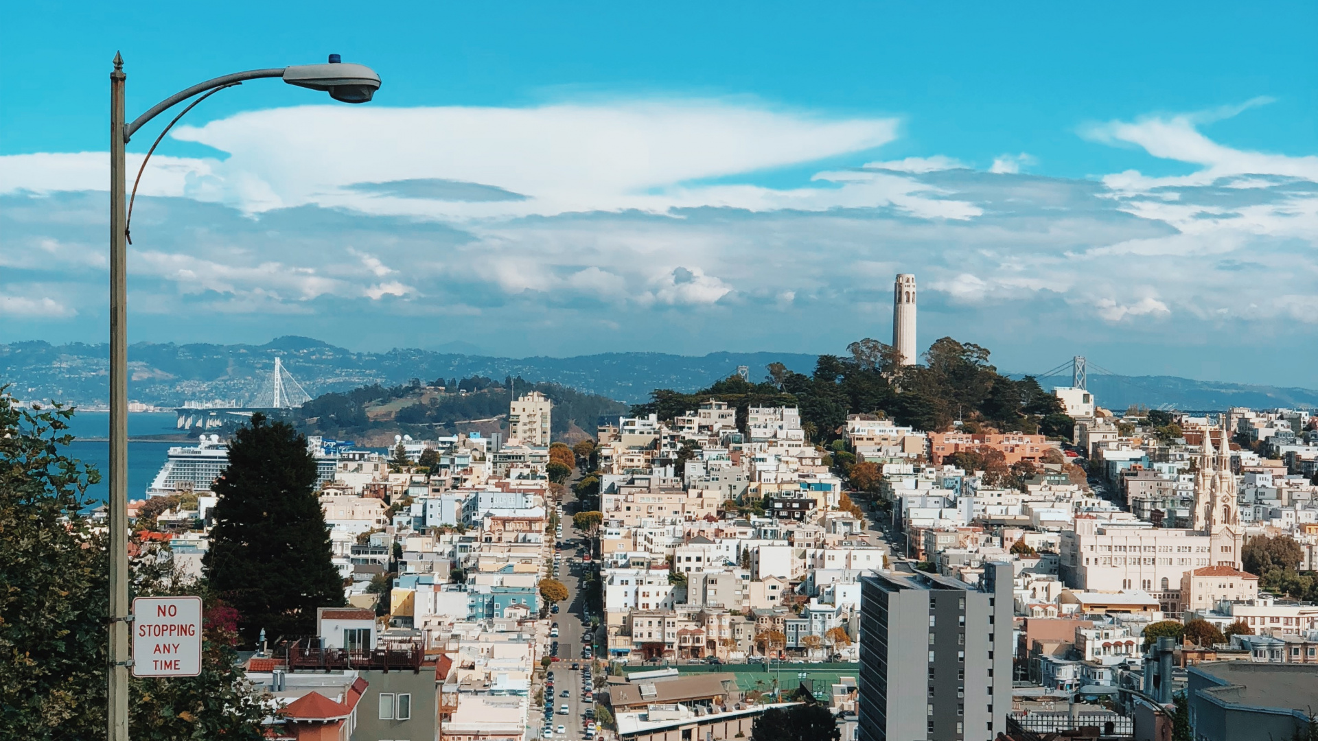 San Francisco, Street Light, Nachbarschaft, Stadtgebiet, Wohngebiet. Wallpaper in 1920x1080 Resolution
