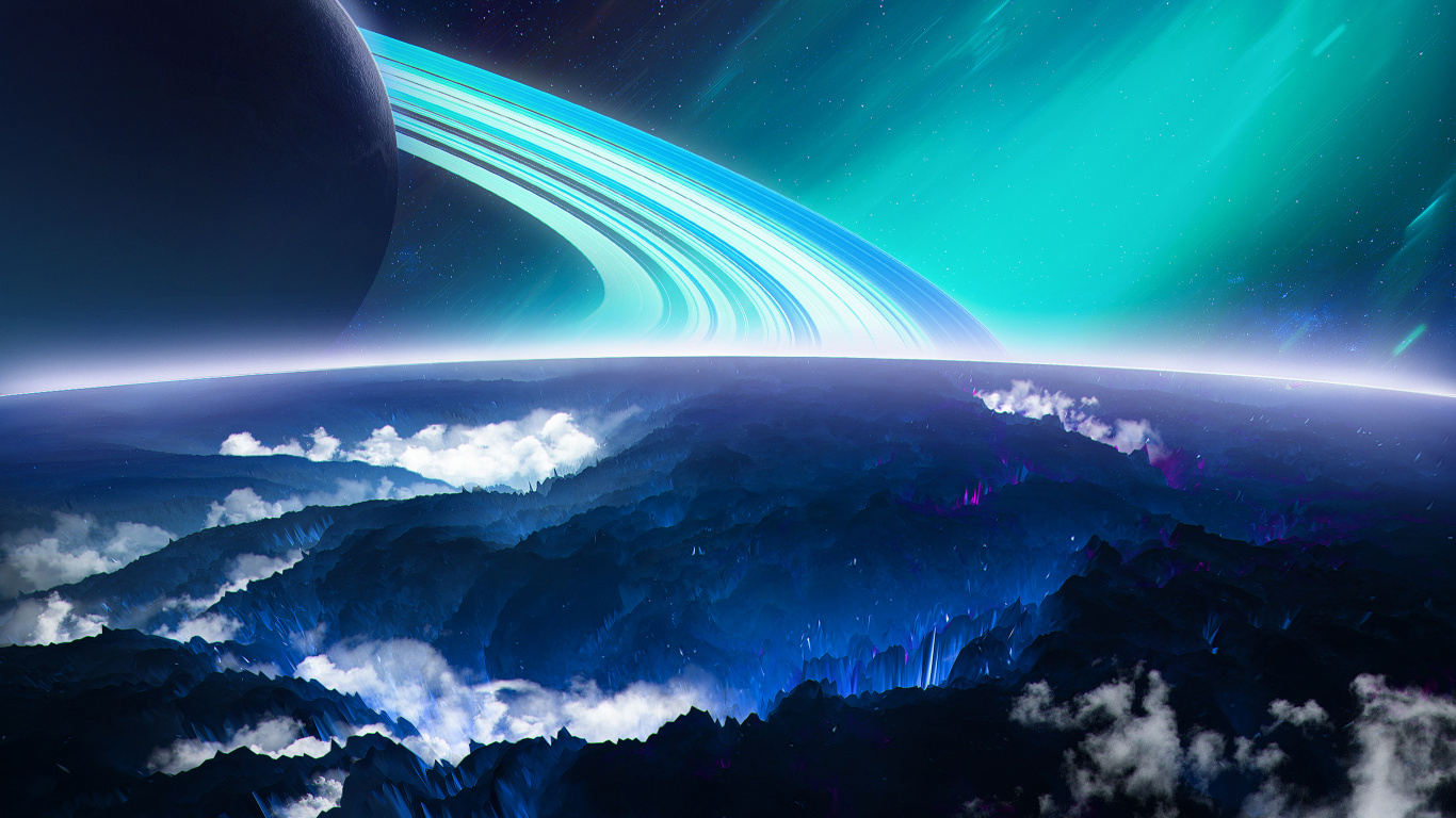 White Clouds and Blue Sky. Wallpaper in 1366x768 Resolution