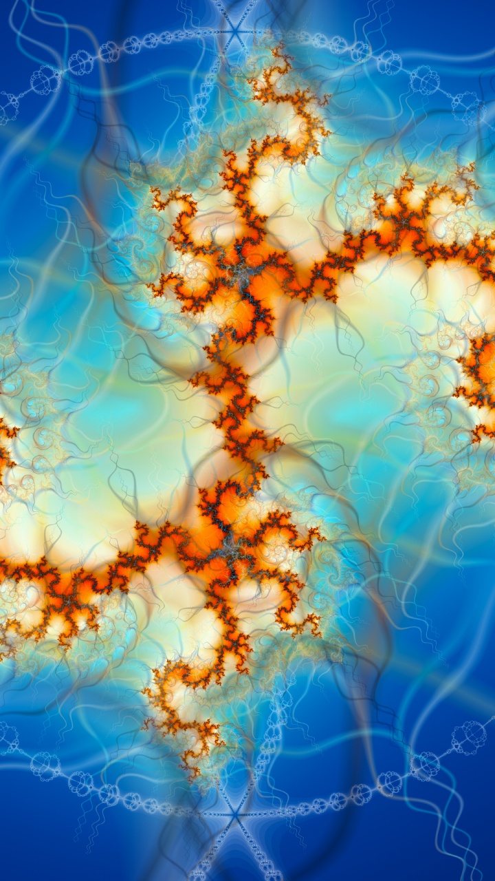 分形技术, 分形, 电蓝色的, 空间, 天空 壁纸 720x1280 允许