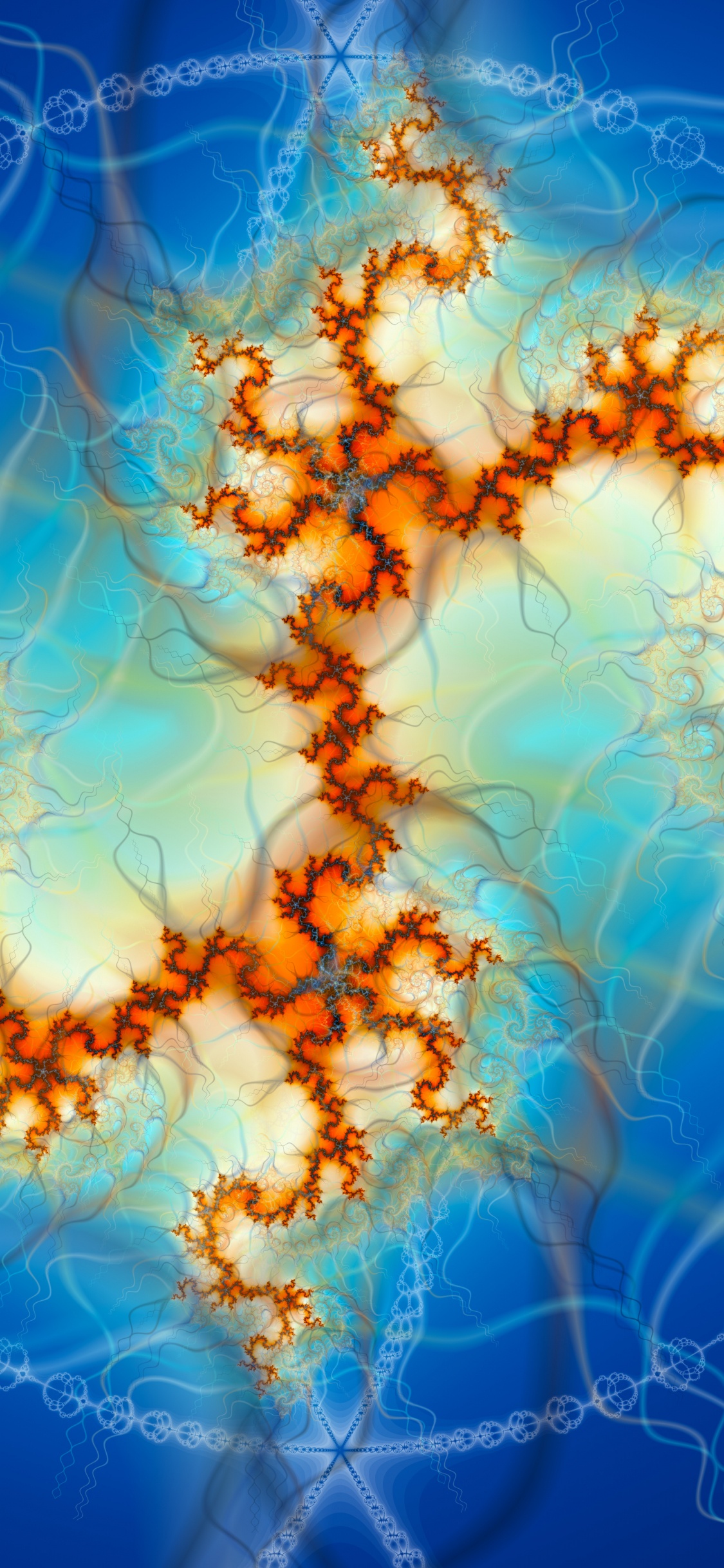 Blue and White Light Illustration. Wallpaper in 1125x2436 Resolution