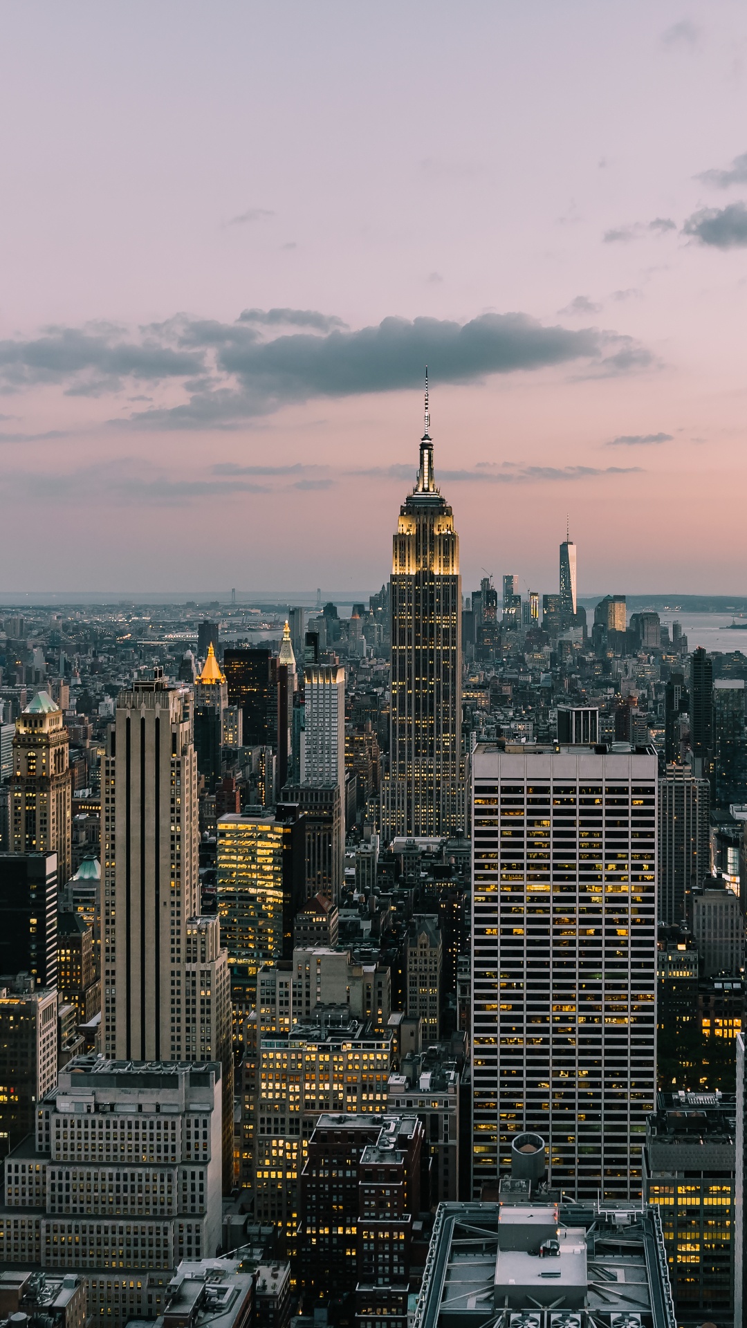 la Ville de New York, Top of The Rock, Bâtiment, Gratte-ciel, la Journée. Wallpaper in 1080x1920 Resolution