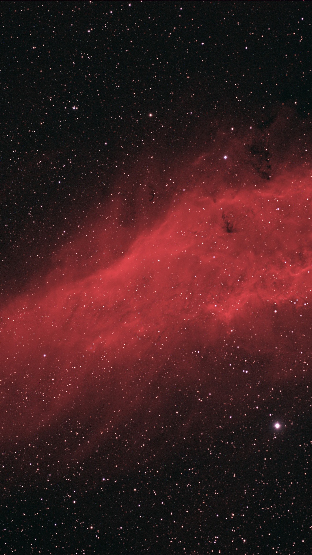 Rote Und Schwarze Sternennacht. Wallpaper in 1080x1920 Resolution