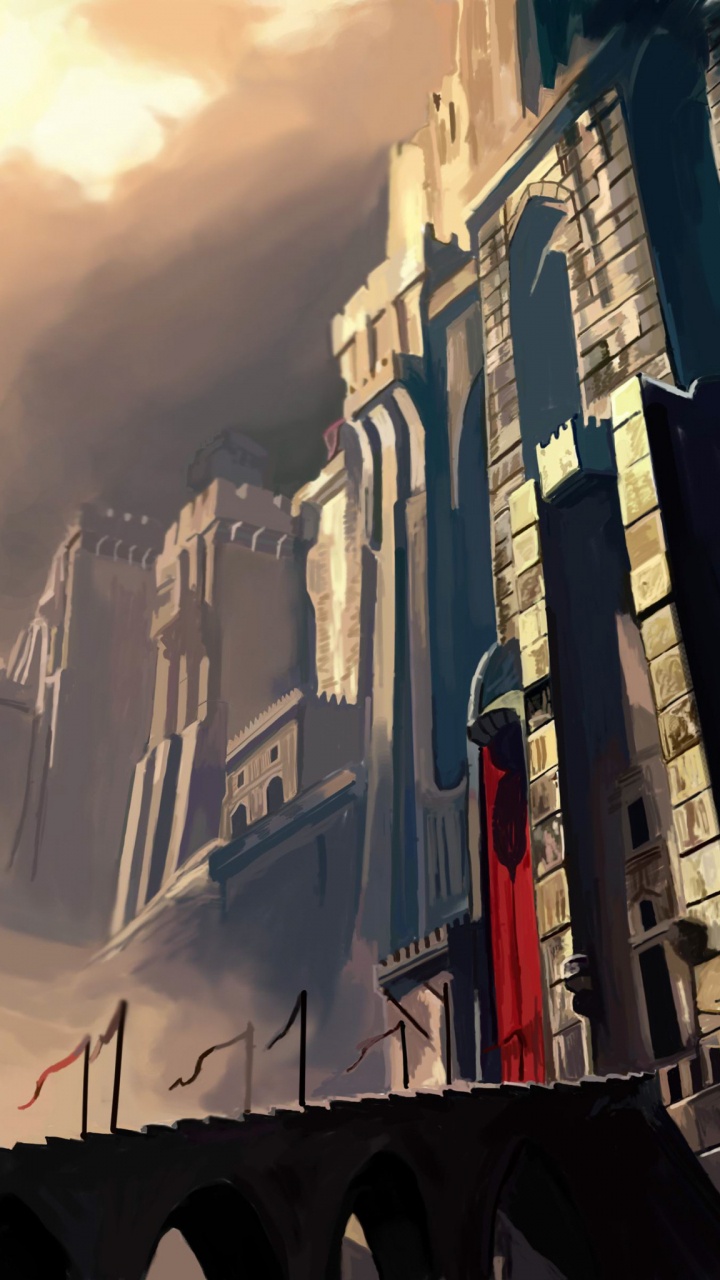 Weißes Betongebäude Unter Weißen Wolken Tagsüber. Wallpaper in 720x1280 Resolution