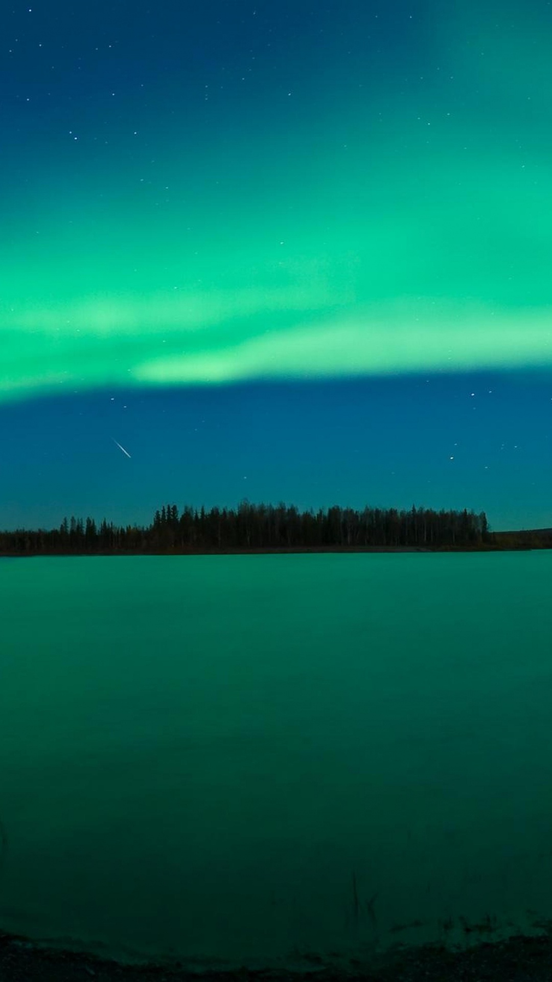 Aurora, Natur, Gr, Blau, Horizont. Wallpaper in 1080x1920 Resolution