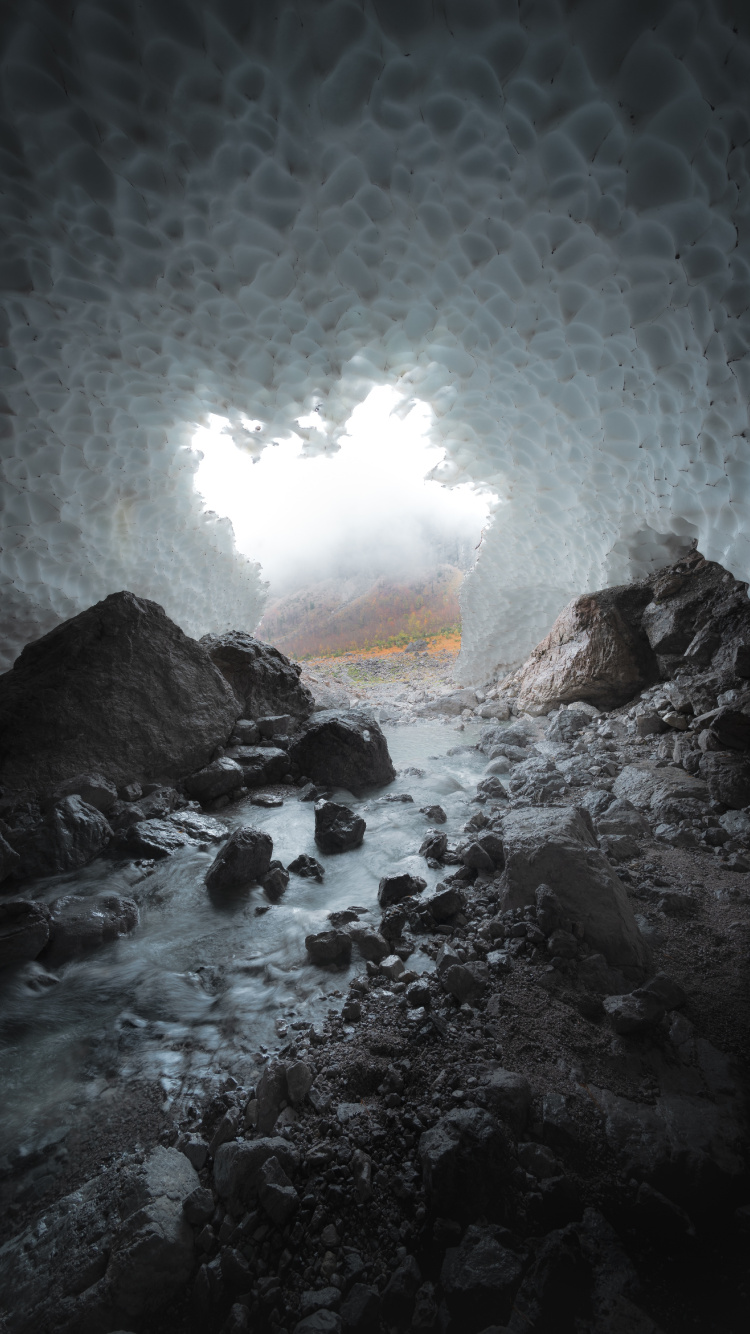 Rock, Coastal and Oceanic Landforms, Landscape, Sea Cave, Nature. Wallpaper in 750x1334 Resolution