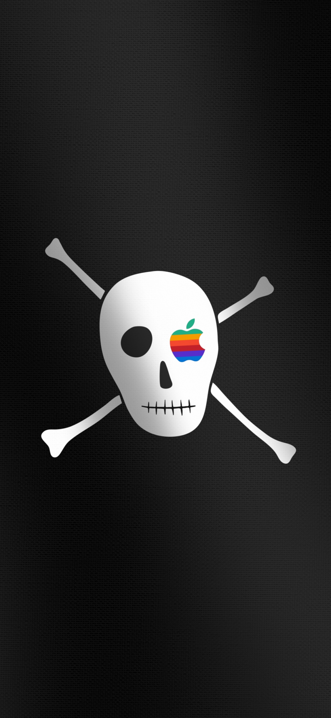 Apple, Joyeux Roger, Drapeau, Piratage, Coiffures. Wallpaper in 1125x2436 Resolution