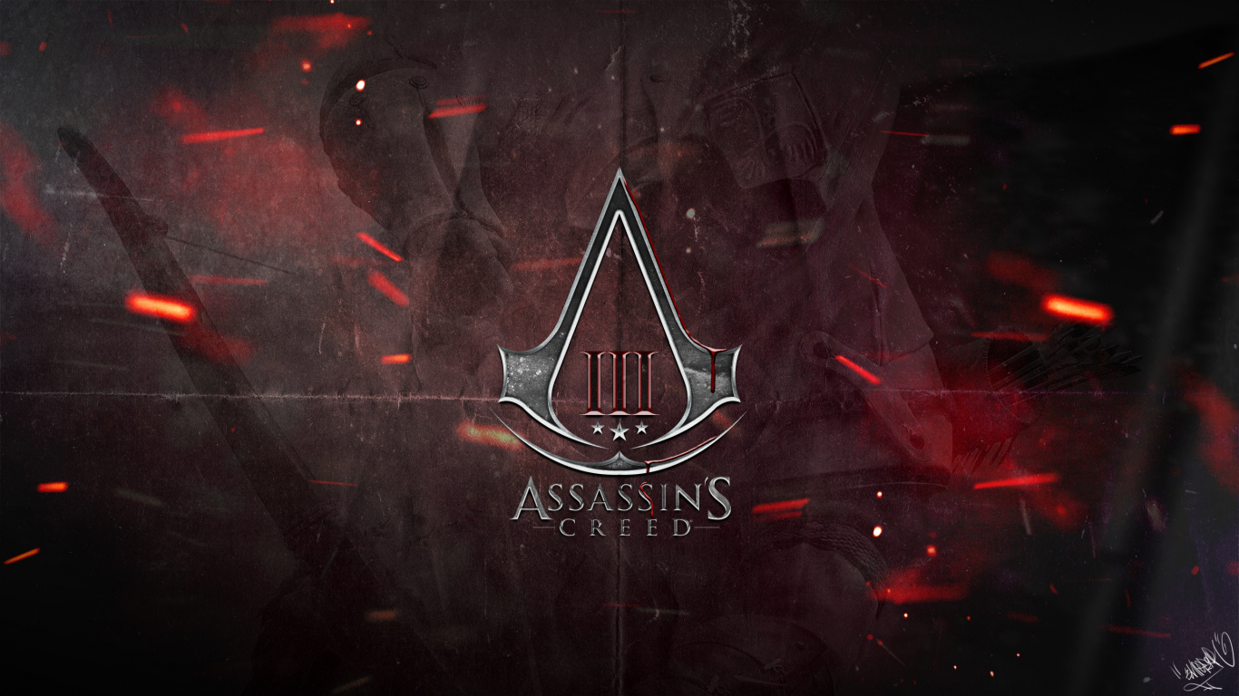 Assassins Creed III, Assassins Creed, Light, Graphics, Darkness. Wallpaper in 1366x768 Resolution