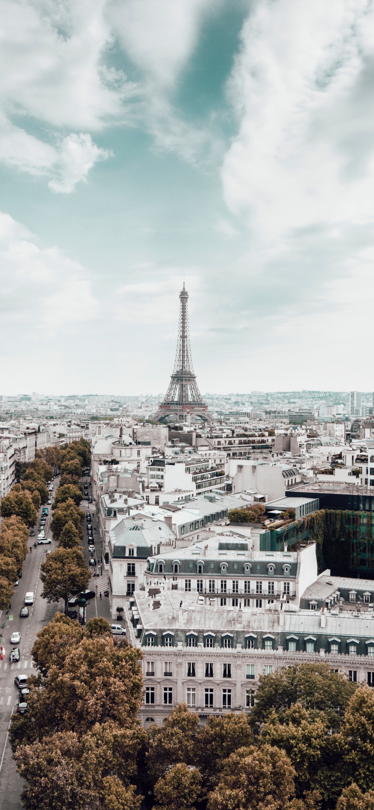 Eiffel Tower, Saint James Paris, Lithuania, Cloud, Building. Wallpaper in 1242x2688 Resolution