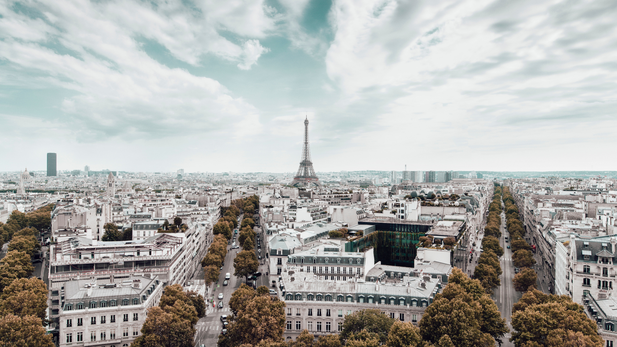 la Torre Eiffel, San James París, Lituania, Edificio, Paisaje Urbano. Wallpaper in 2560x1440 Resolution