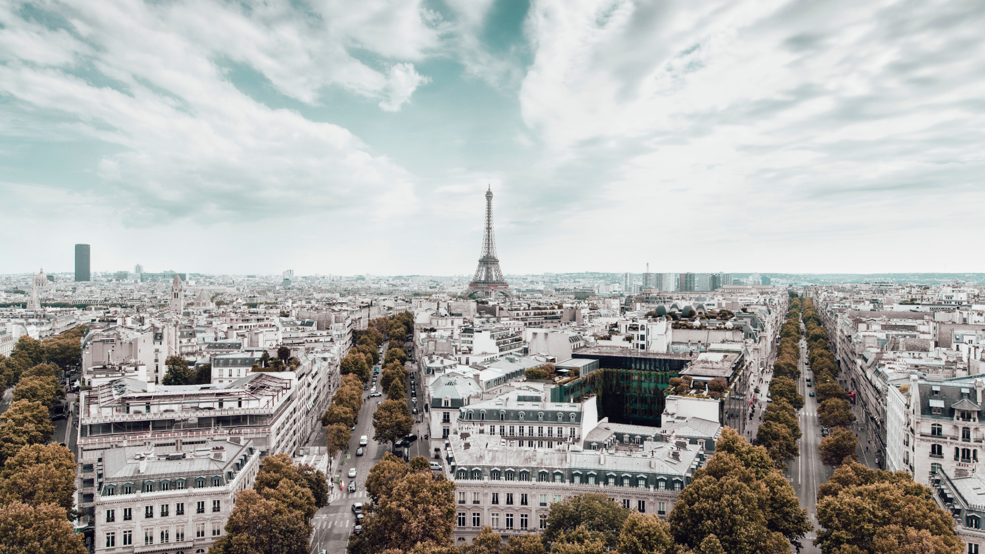 Tour Eiffel, Saint James Paris, Lituanie, Bâtiment, Paysage Urbain. Wallpaper in 1920x1080 Resolution