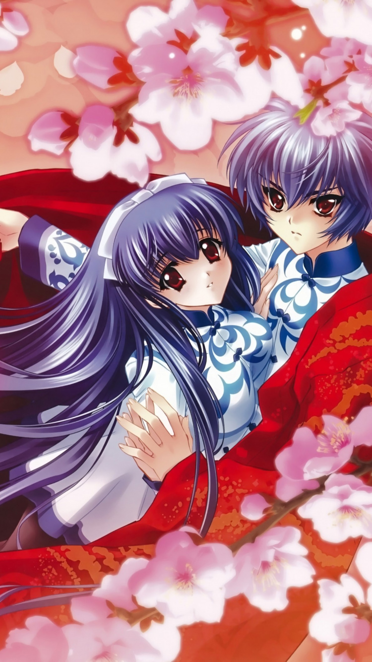 Personnage D'anime Féminin Aux Cheveux Rouges. Wallpaper in 750x1334 Resolution