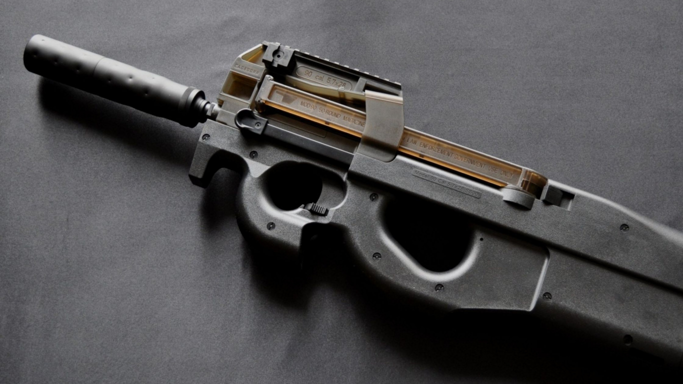 Submachine Gun, fn Herstal, Arma, Gatillo, Revolver. Wallpaper in 1366x768 Resolution