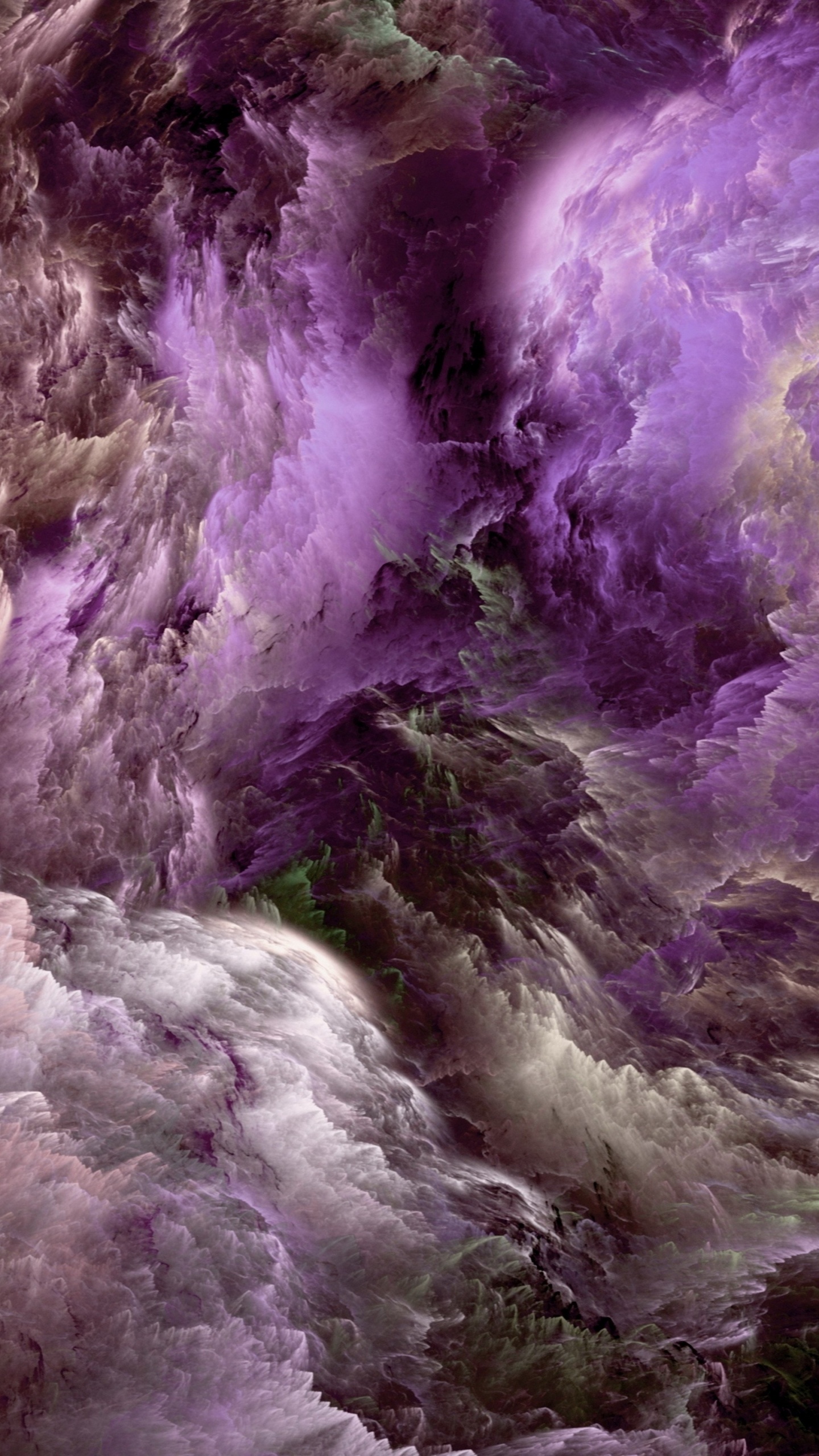 Purple and White Abstract Painting. Wallpaper in 1440x2560 Resolution