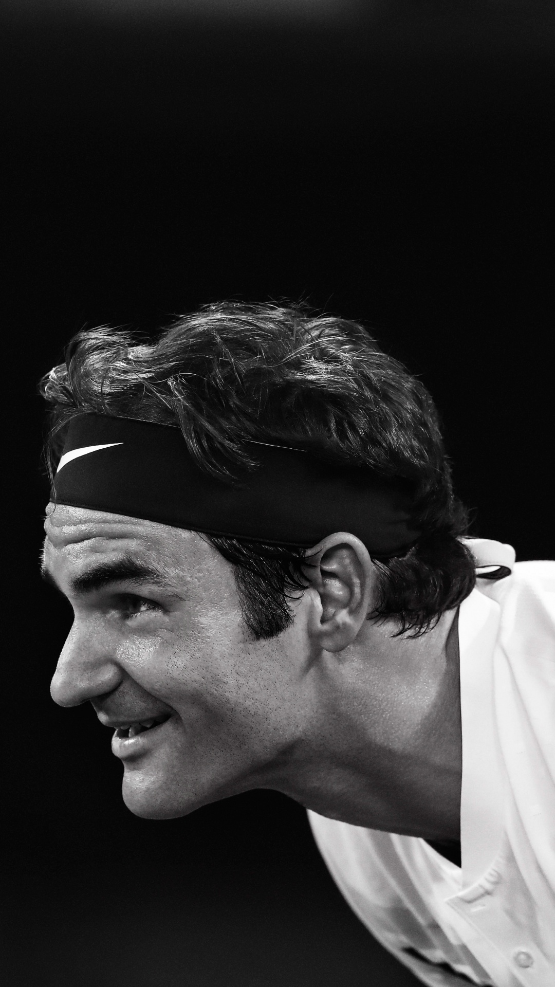 Grayscale Photo of Mans Face. Wallpaper in 1080x1920 Resolution