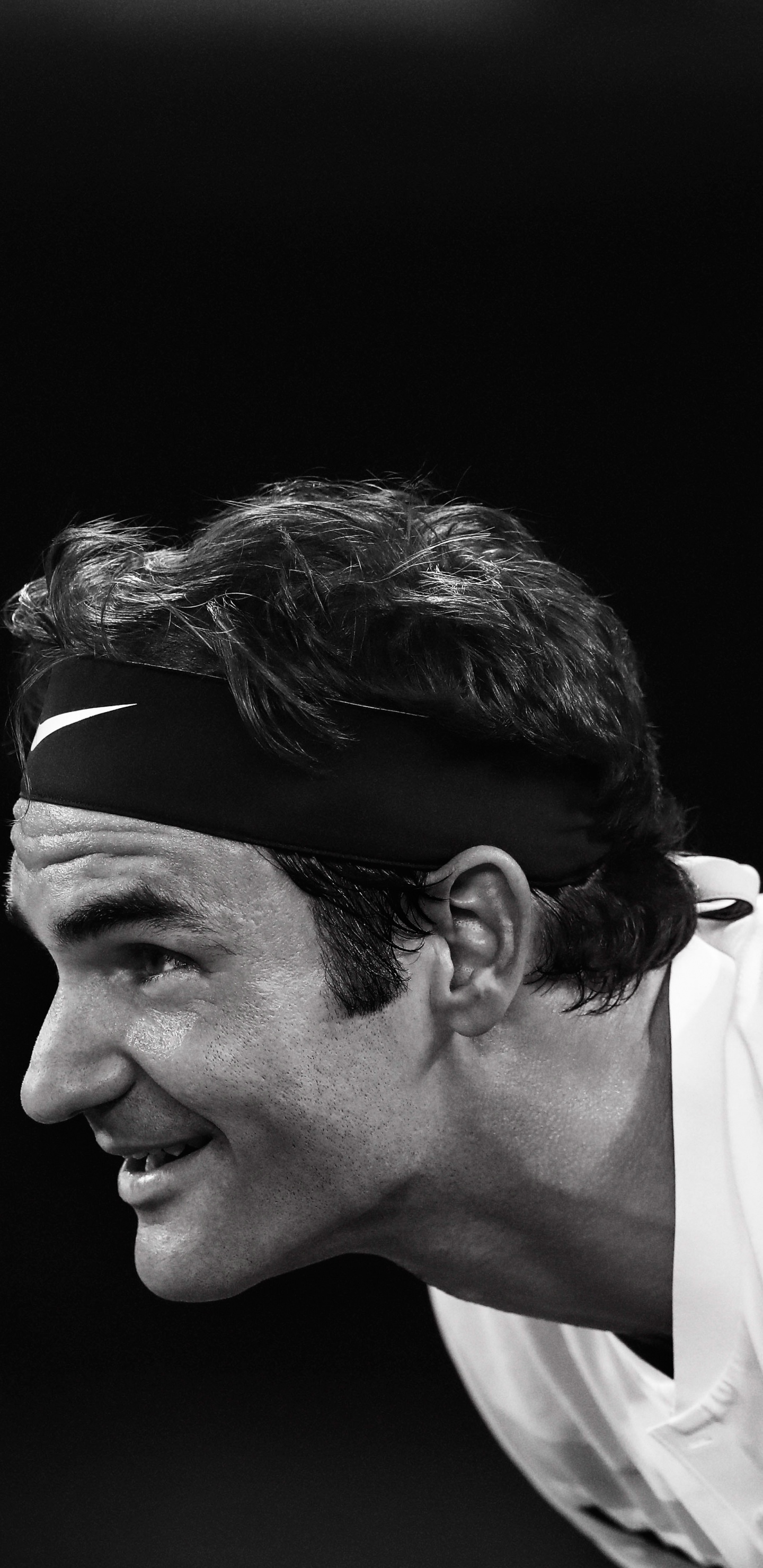 Photo en Niveaux de Gris du Visage de L'homme. Wallpaper in 1440x2960 Resolution