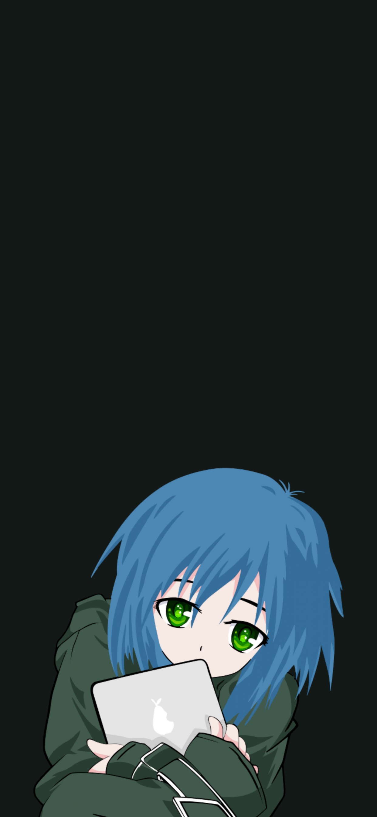 Personaje de Anime Masculino de Pelo Azul. Wallpaper in 1242x2688 Resolution