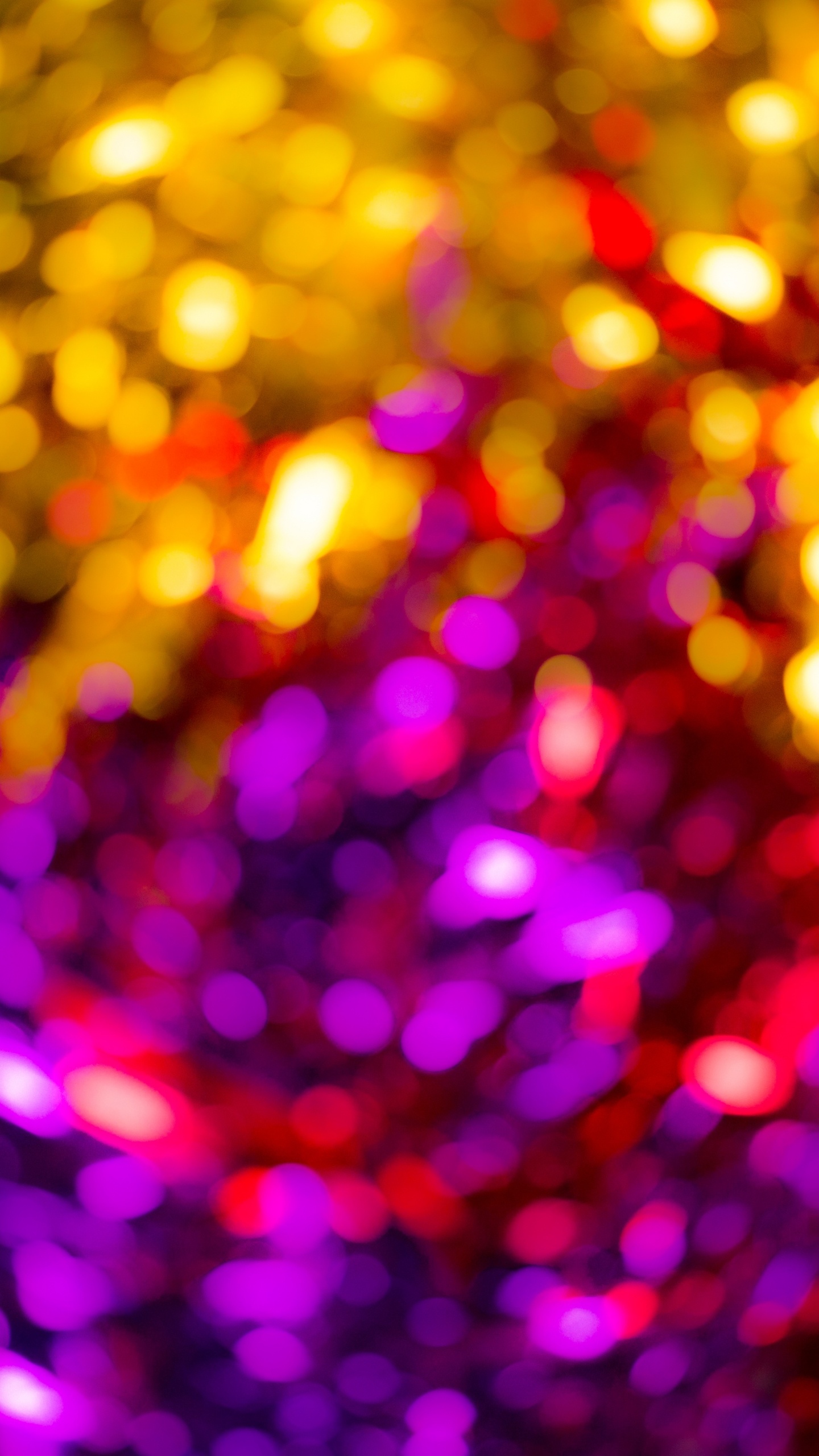 Bokeh de Luz Morada y Amarilla. Wallpaper in 1440x2560 Resolution