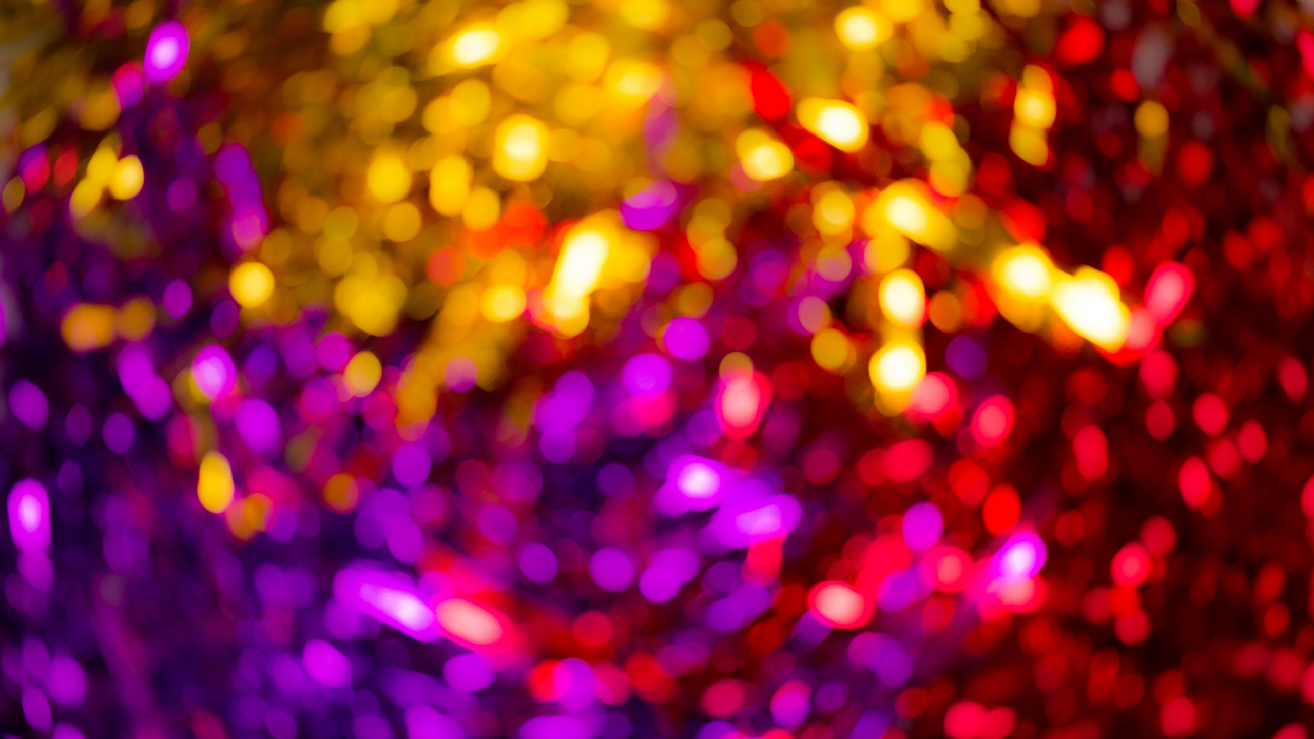Purple and Yellow Light Bokeh. Wallpaper in 2560x1440 Resolution