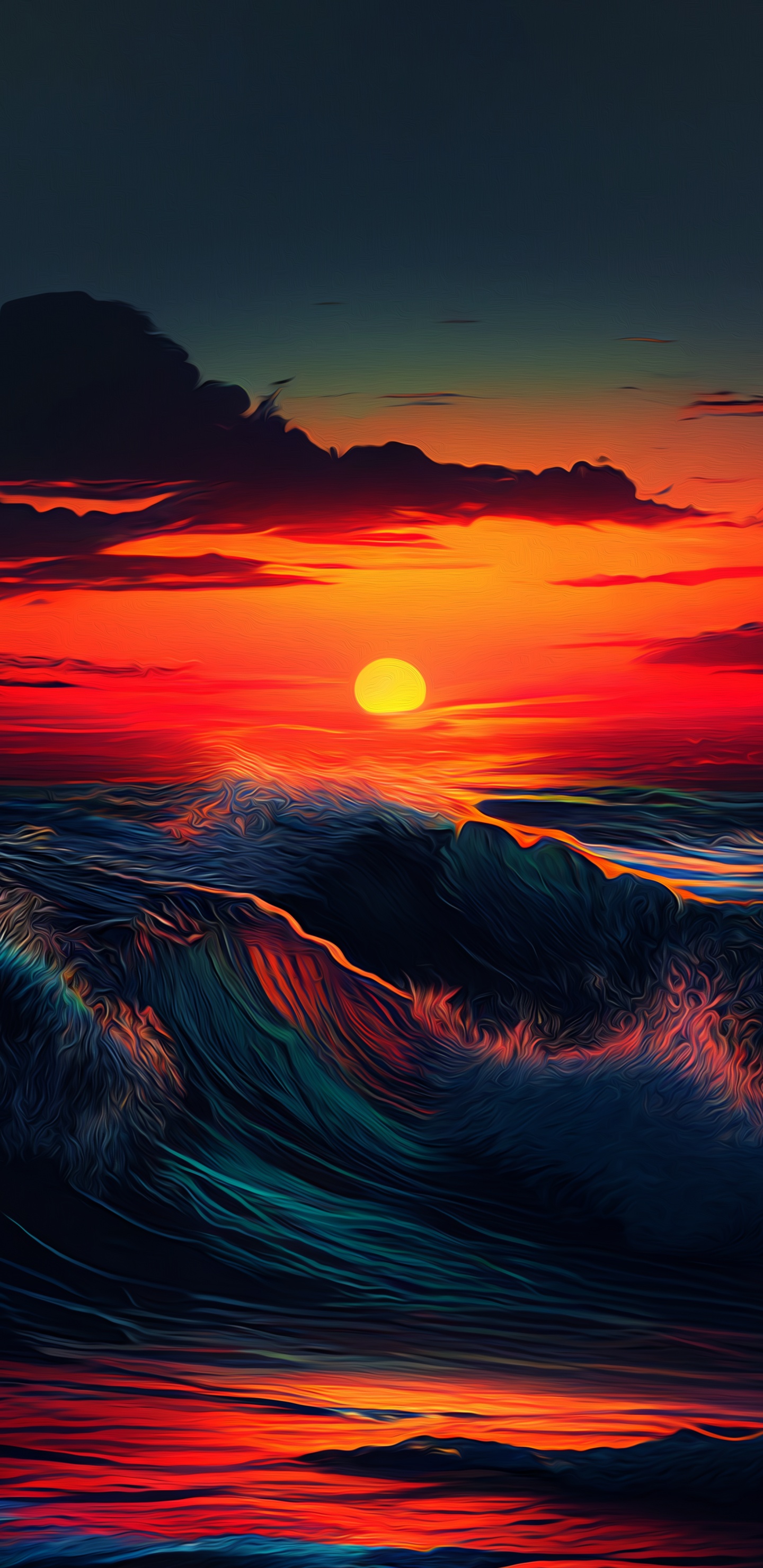 Atmosphère, Afterglow, Lumière, Eau, Paysage Naturel. Wallpaper in 1440x2960 Resolution