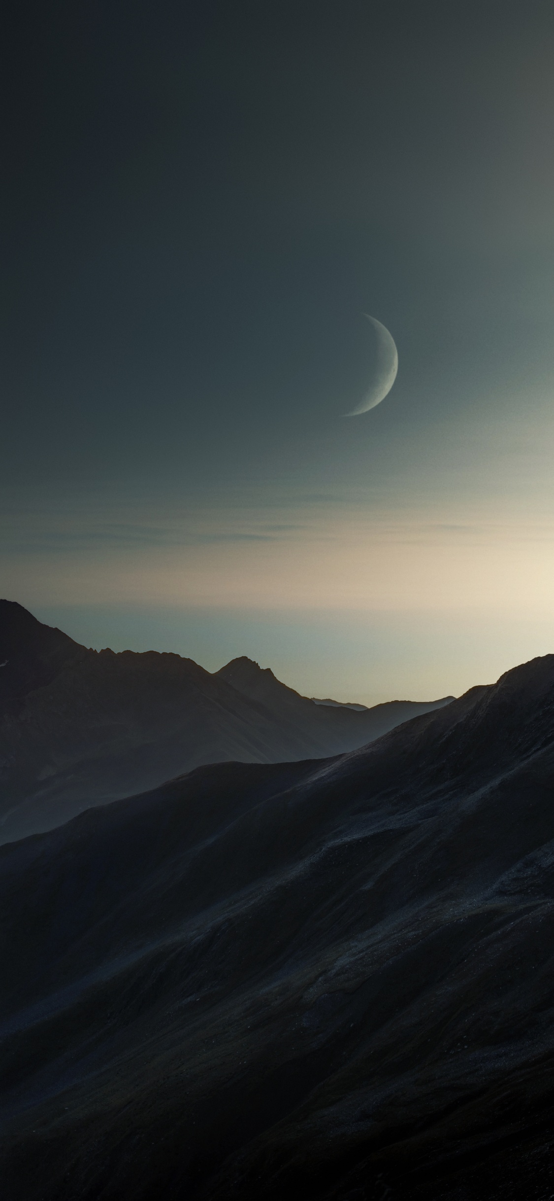 气氛, 月亮, 阳光, 斜坡, 天文学对象 壁纸 1125x2436 允许