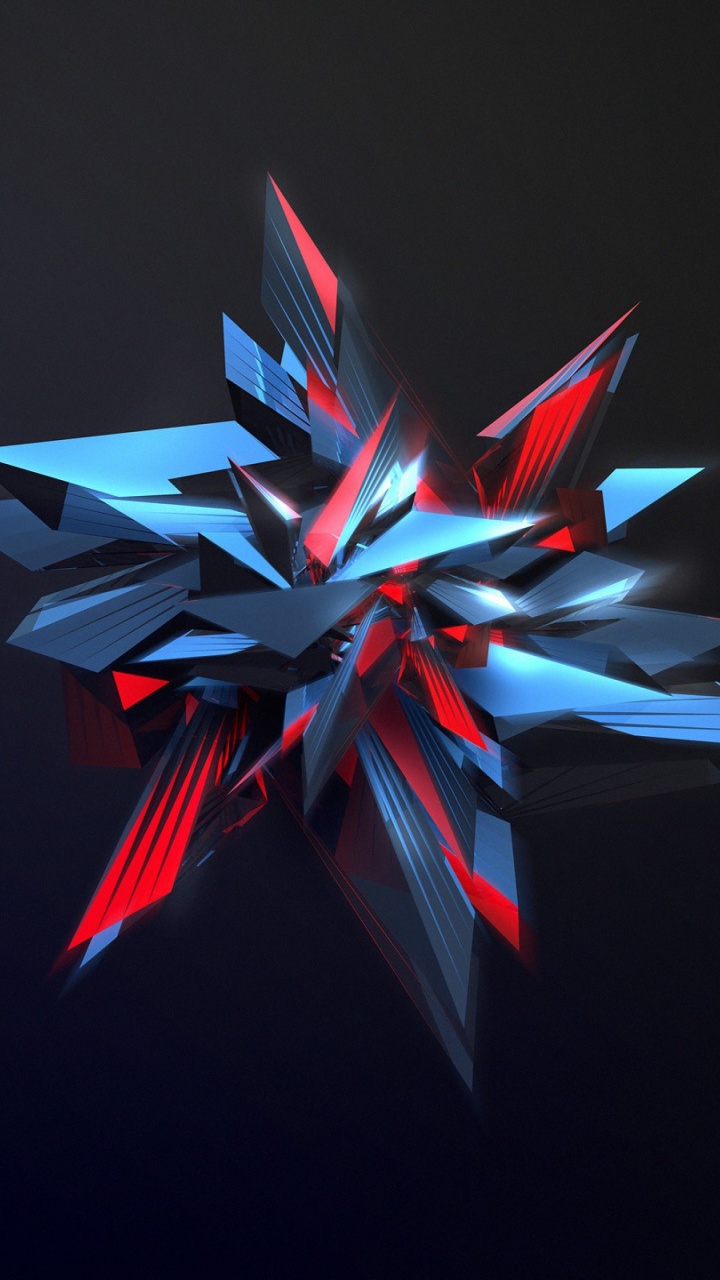 Arte Abstracto Rojo y Azul. Wallpaper in 720x1280 Resolution