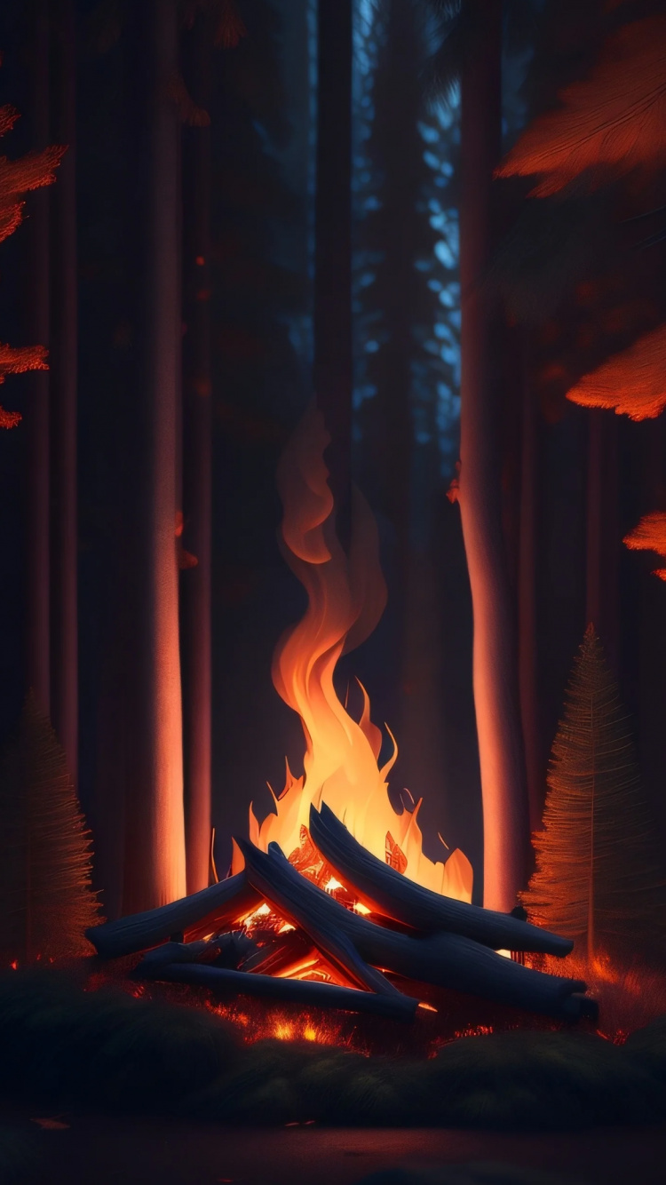 Heat, Plant, World, Flame, Fire. Wallpaper in 750x1334 Resolution