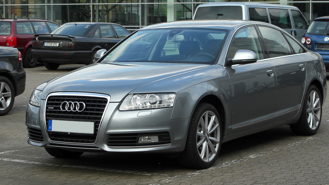 Azul Audi a 4 Sedán. Wallpaper in 1366x768 Resolution