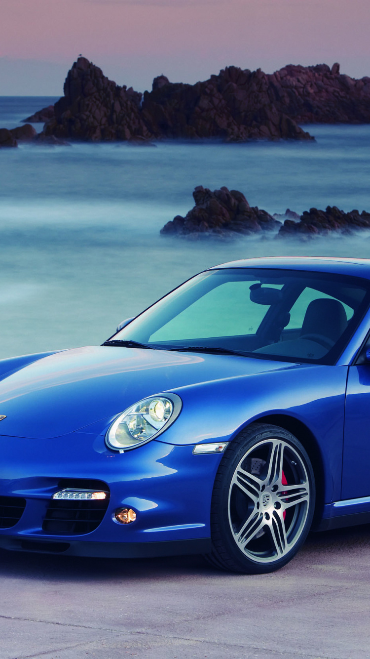 Blue Bmw m 3 Coupe on Beach Shore During Daytime. Wallpaper in 750x1334 Resolution