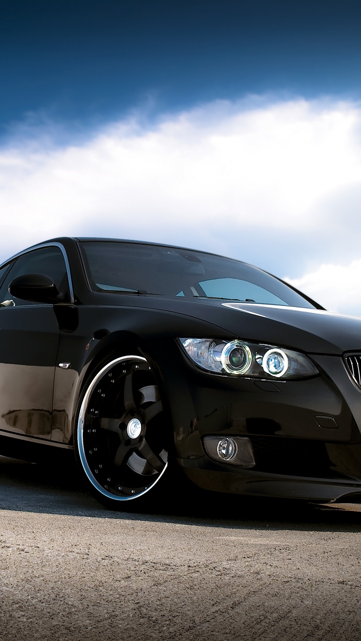 Negro Bmw m 3 Coupe. Wallpaper in 720x1280 Resolution