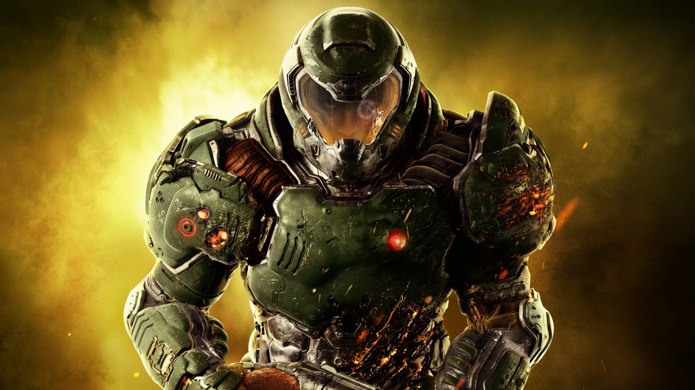 Doom, Doom Eternal, Playstation 4, pc Game, Games. Wallpaper in 1366x768 Resolution