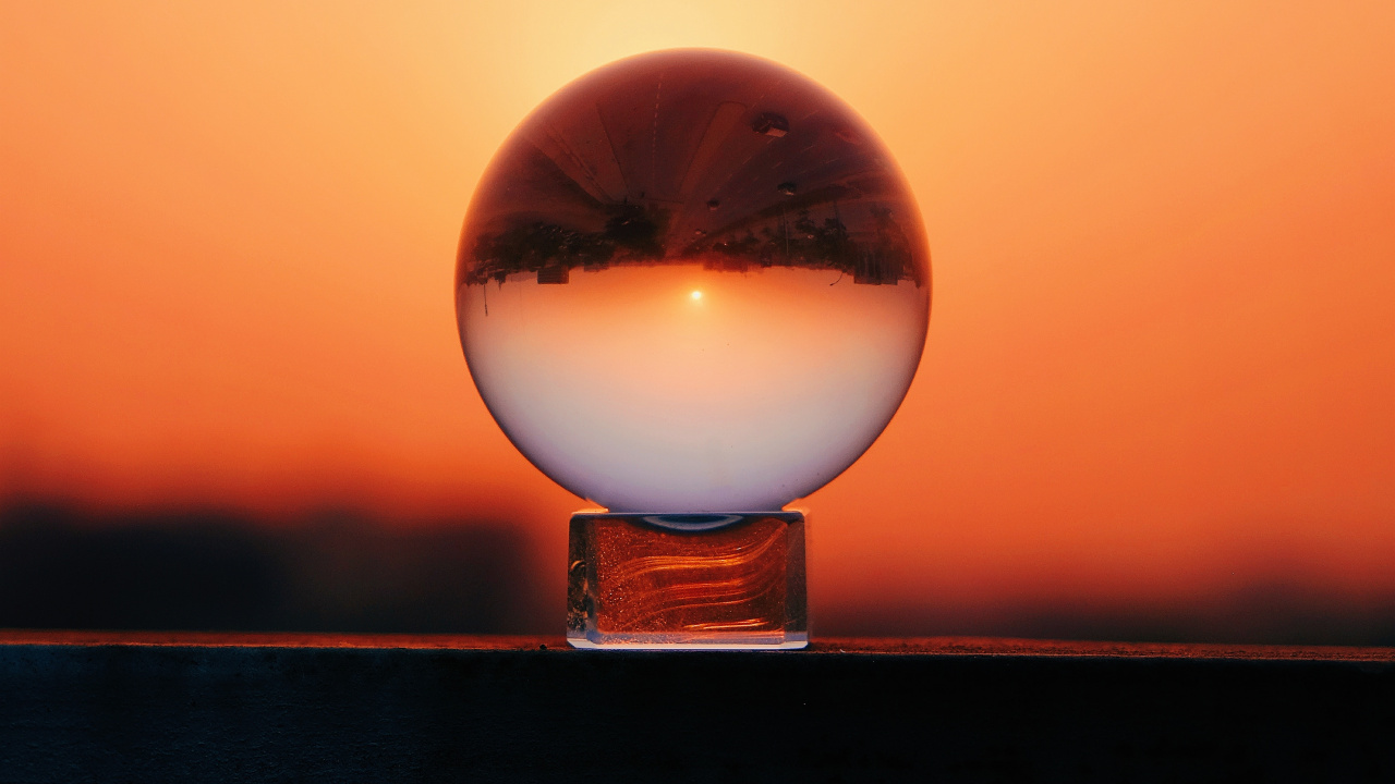 Orange, Horizon, Sunset, Sunrise, Calm. Wallpaper in 1280x720 Resolution