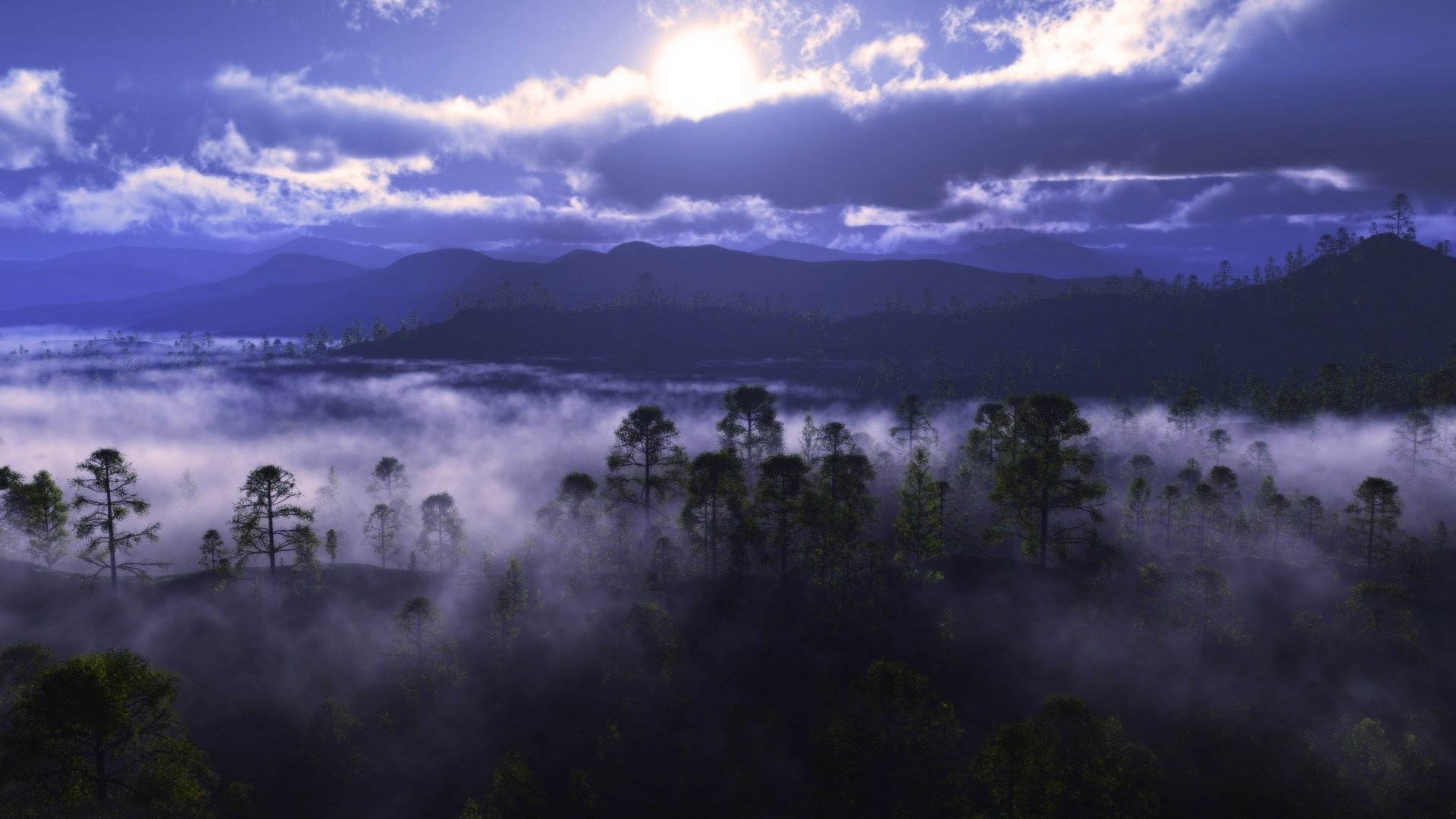 Árboles Verdes Bajo un Cielo Azul Durante el Día. Wallpaper in 1920x1080 Resolution