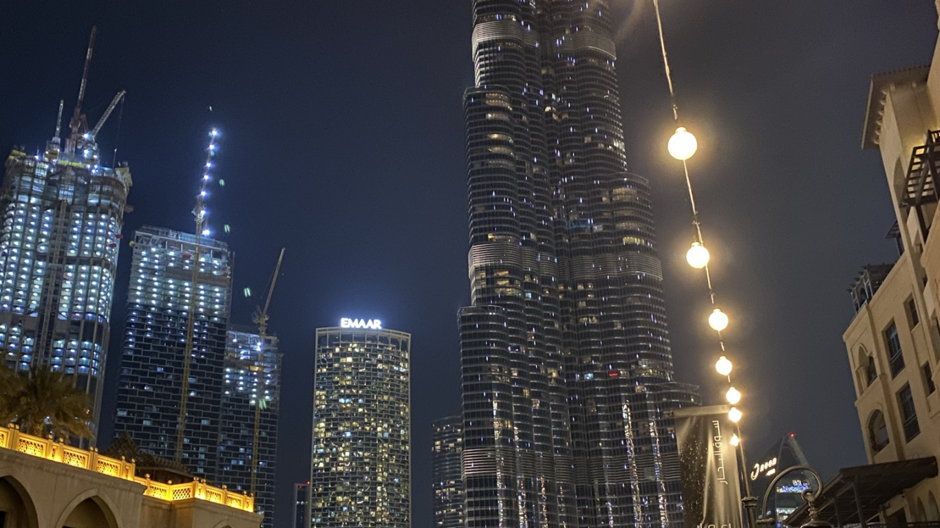 Skyscraper, Night, Tower, City, Tower Block. Wallpaper in 1366x768 Resolution