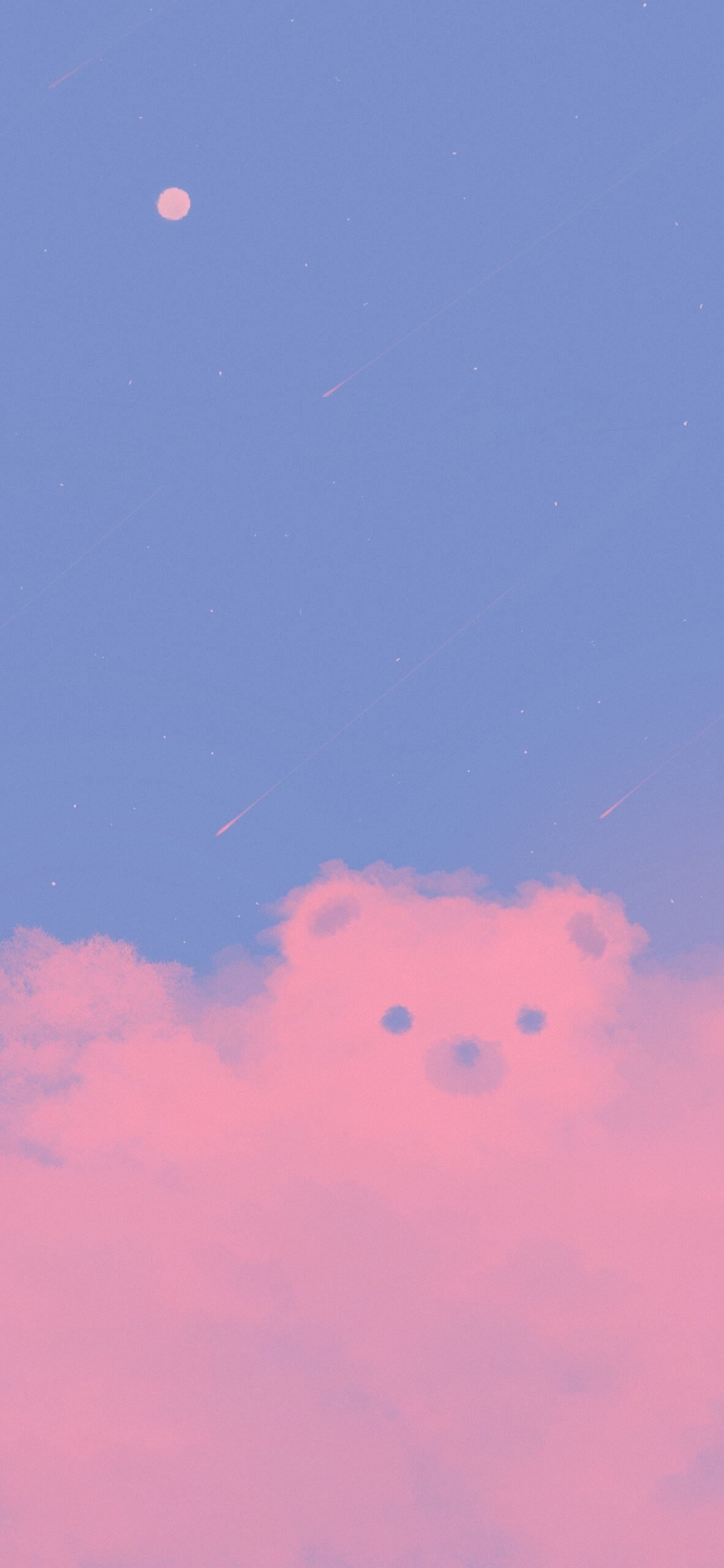 La Circulation de la Lumière, Atmosphère, Azure, Purple, Pink. Wallpaper in 1125x2436 Resolution