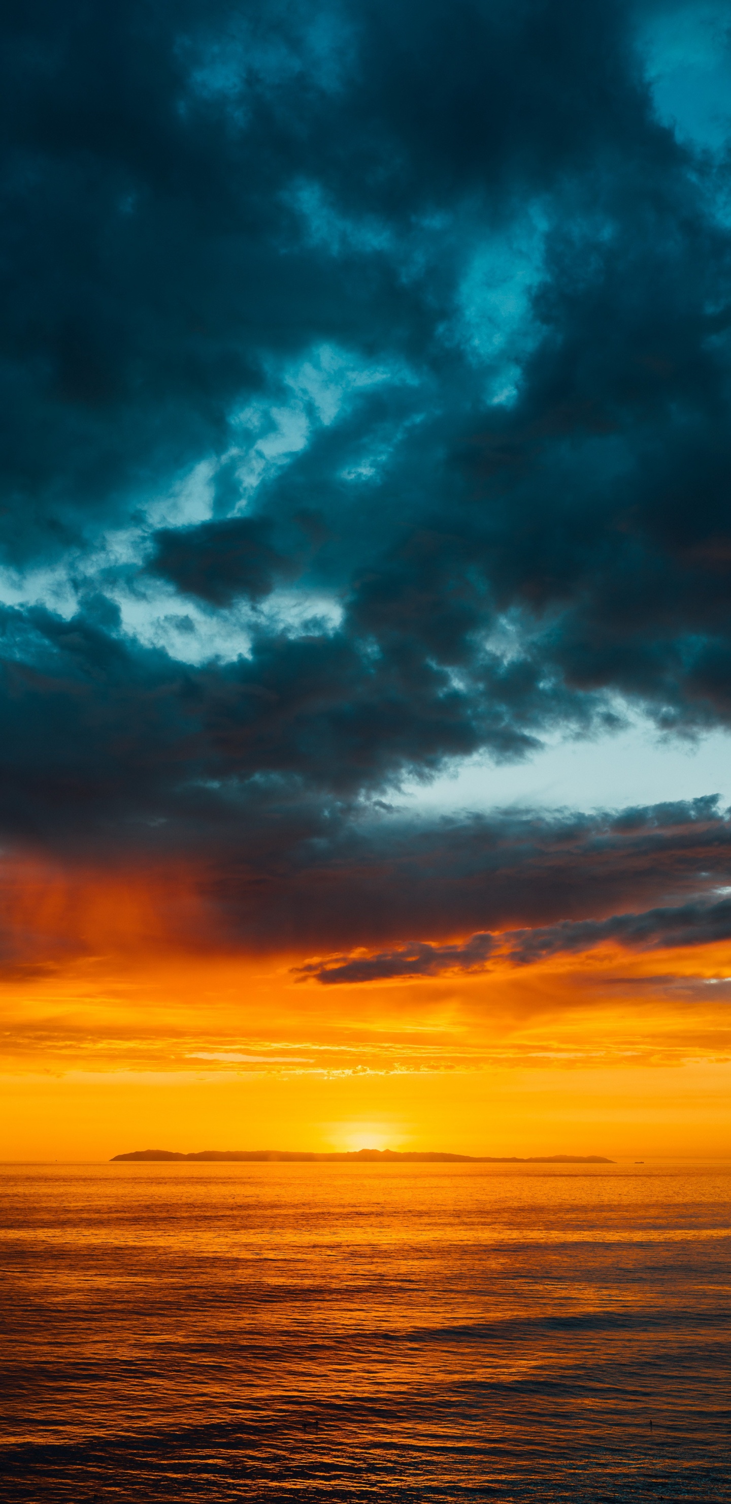 Kühler Himmel, Malerei, Cloud, Atmosphäre, Wasser. Wallpaper in 1440x2960 Resolution