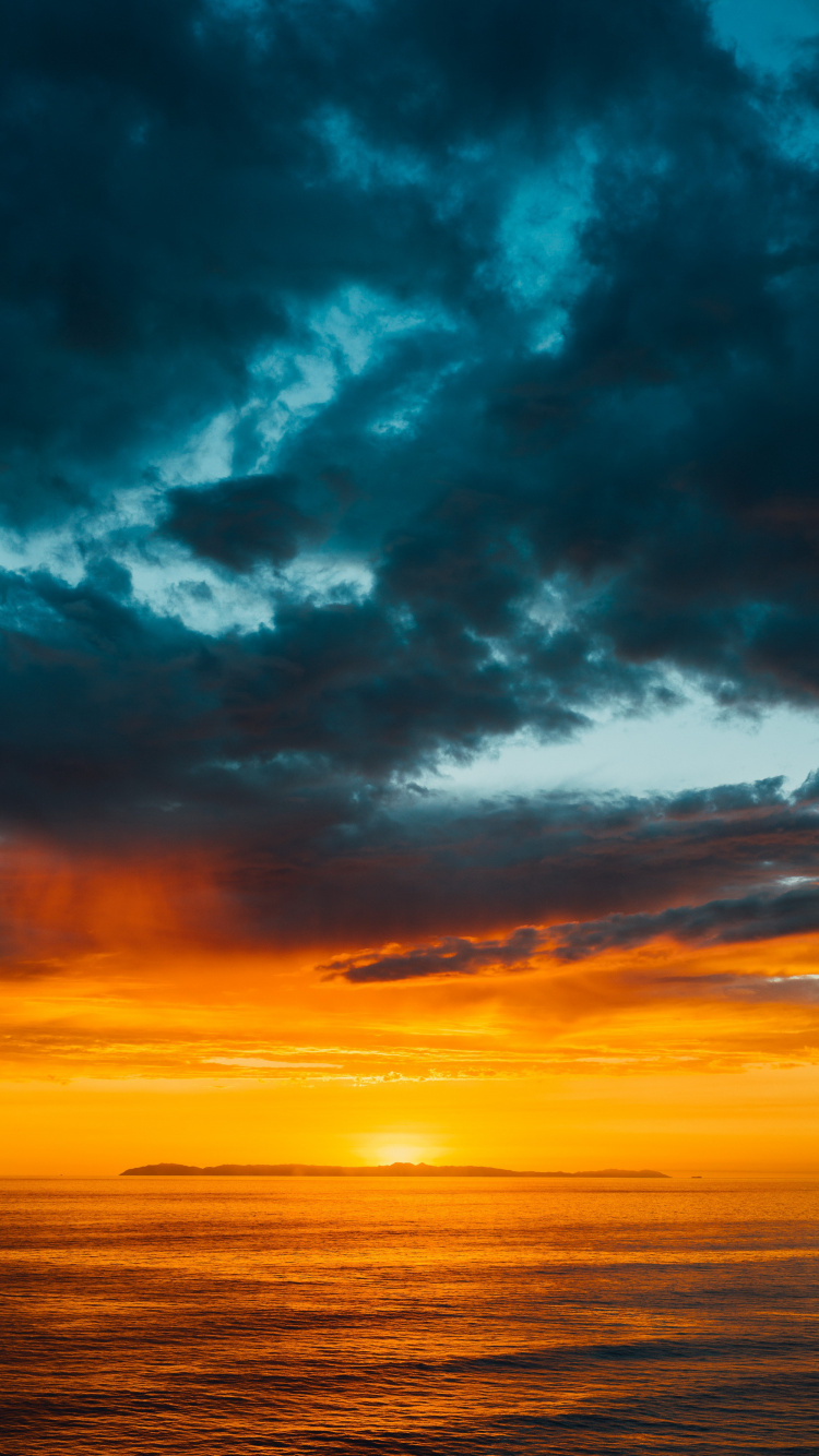 Kühler Himmel, Malerei, Cloud, Atmosphäre, Wasser. Wallpaper in 750x1334 Resolution