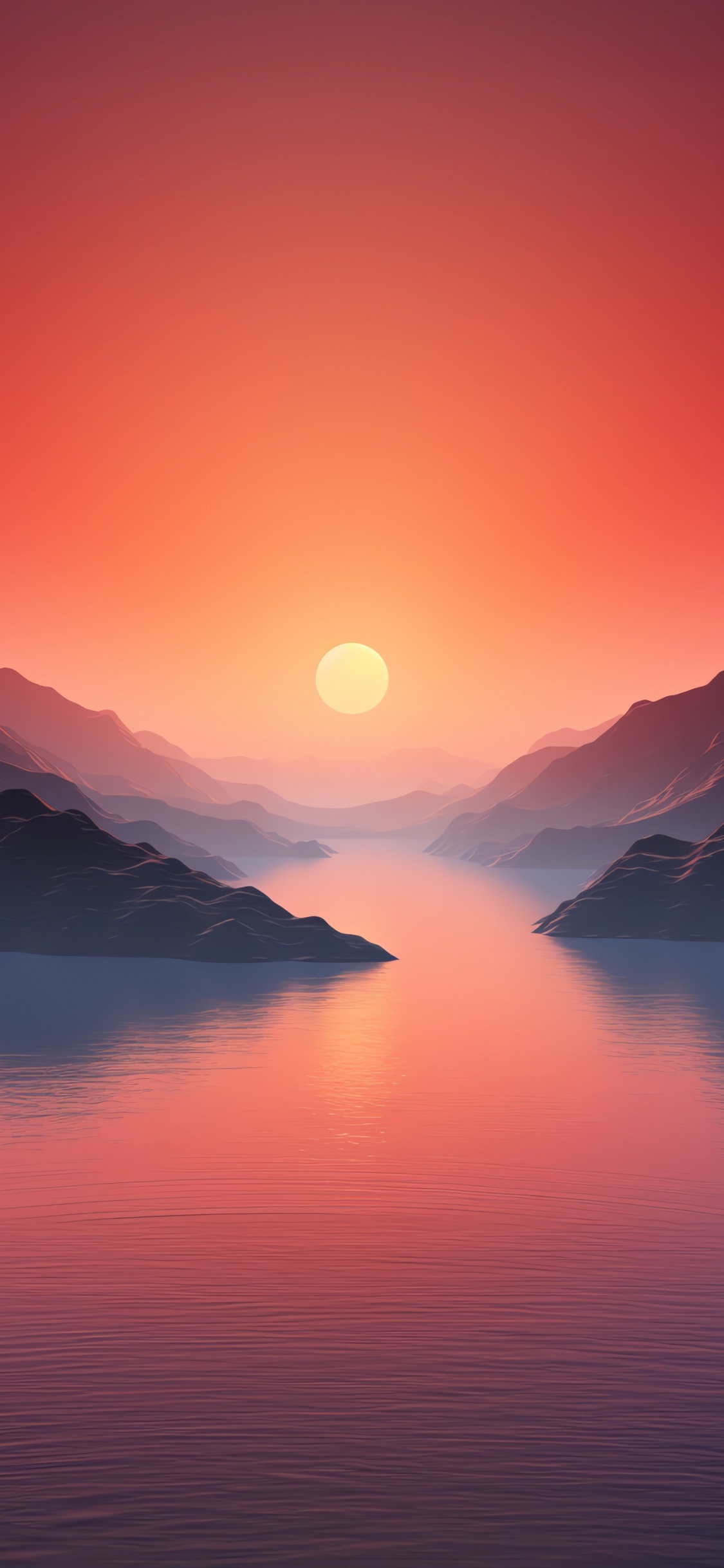 Eau, Atmosphère, Les Ressources en Eau, Afterglow, Nature. Wallpaper in 1125x2436 Resolution